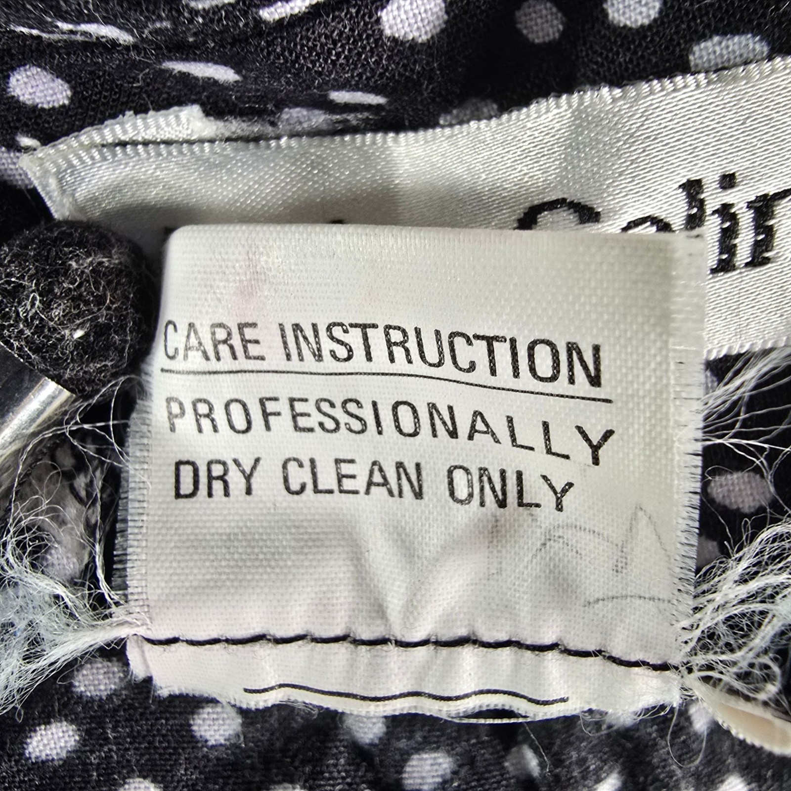 Vintage 1990s Audrey Celine Black/White Dot Print Shirtwaist Day Dress (XS)