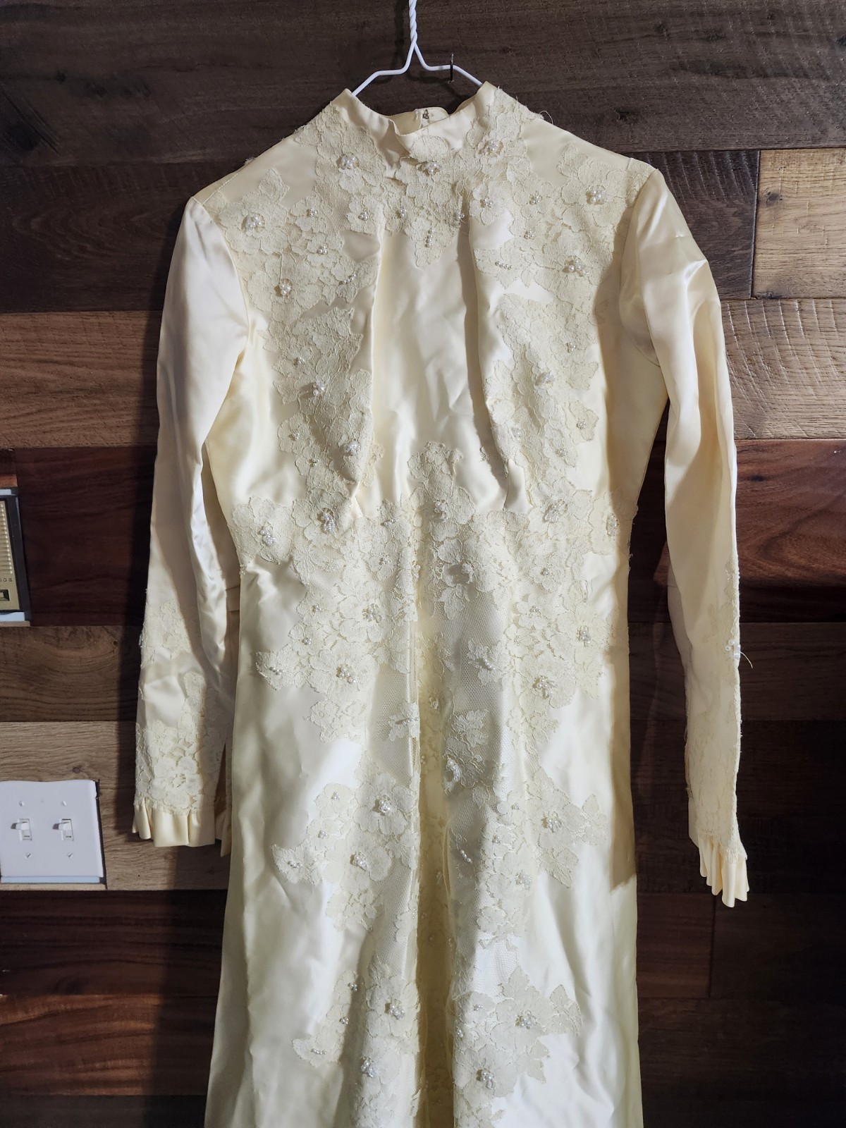 Neusteters Vintage Long Ball Dress. Hand Stitched Pearl And Lace Details. Size S