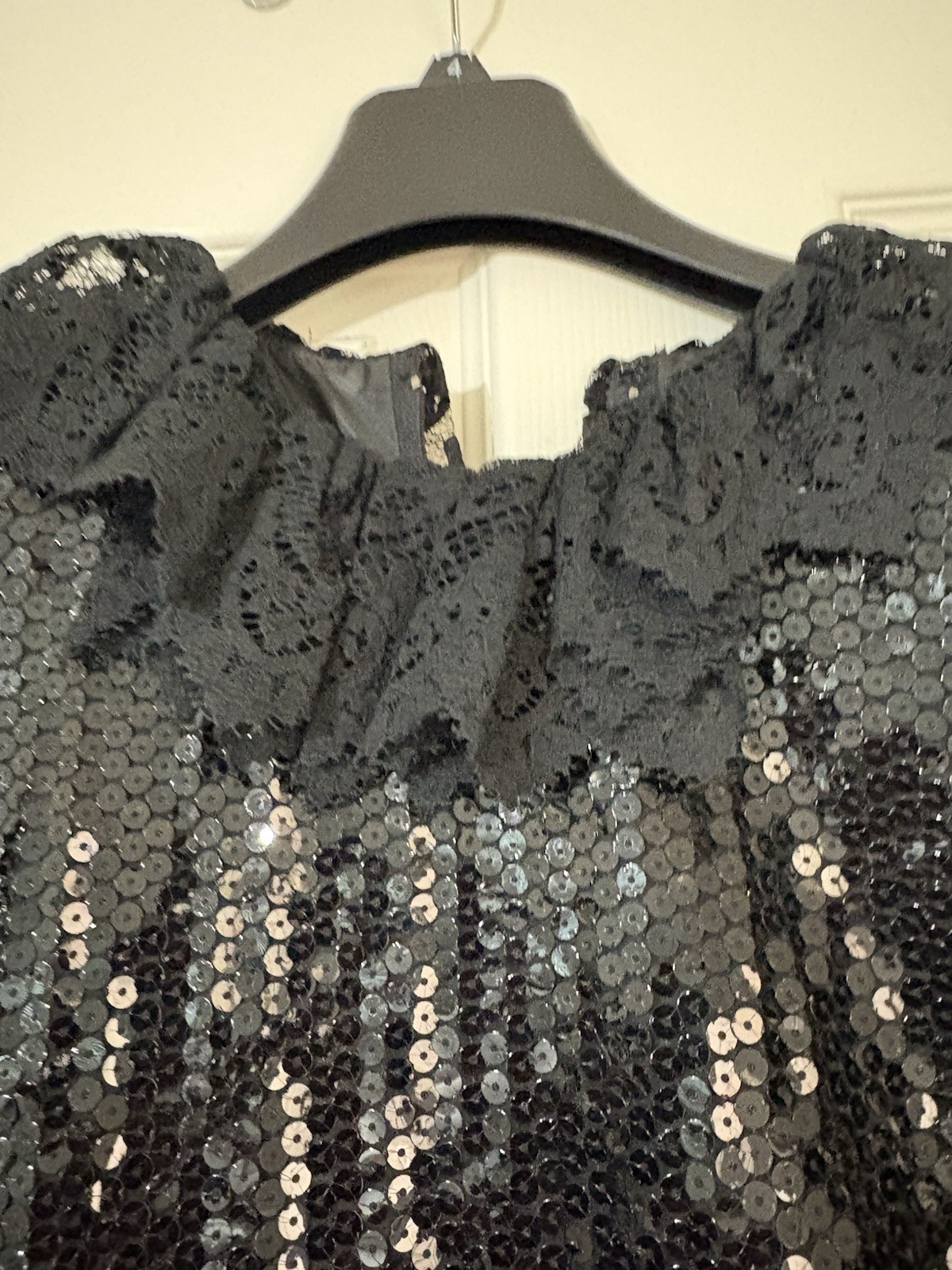 William Pearson Vintage Black Sequin And Red Satin Long Dress Size Small