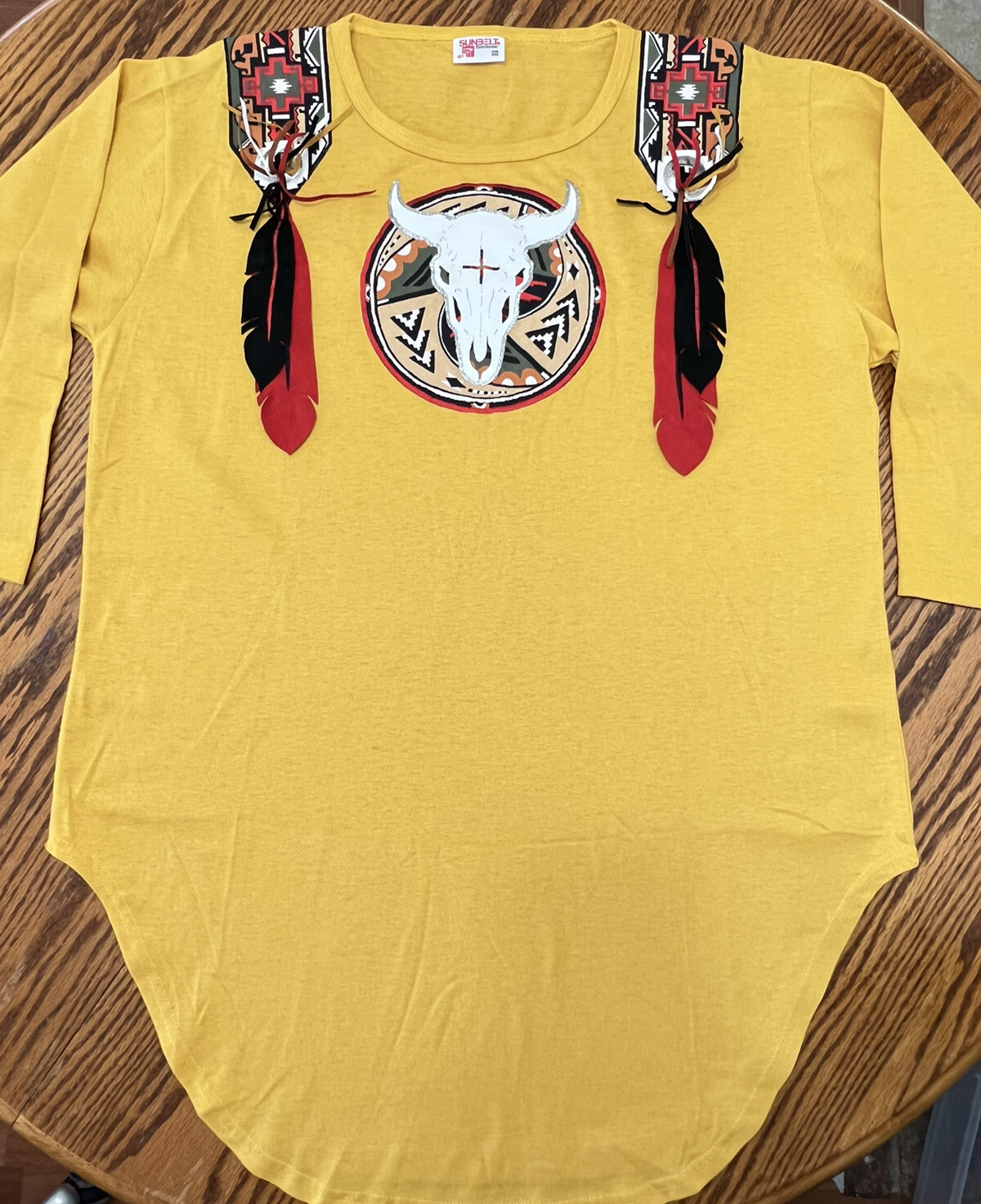Sunbelt Sportswear 80’s Native American Southwest Pajama shirt dress concho