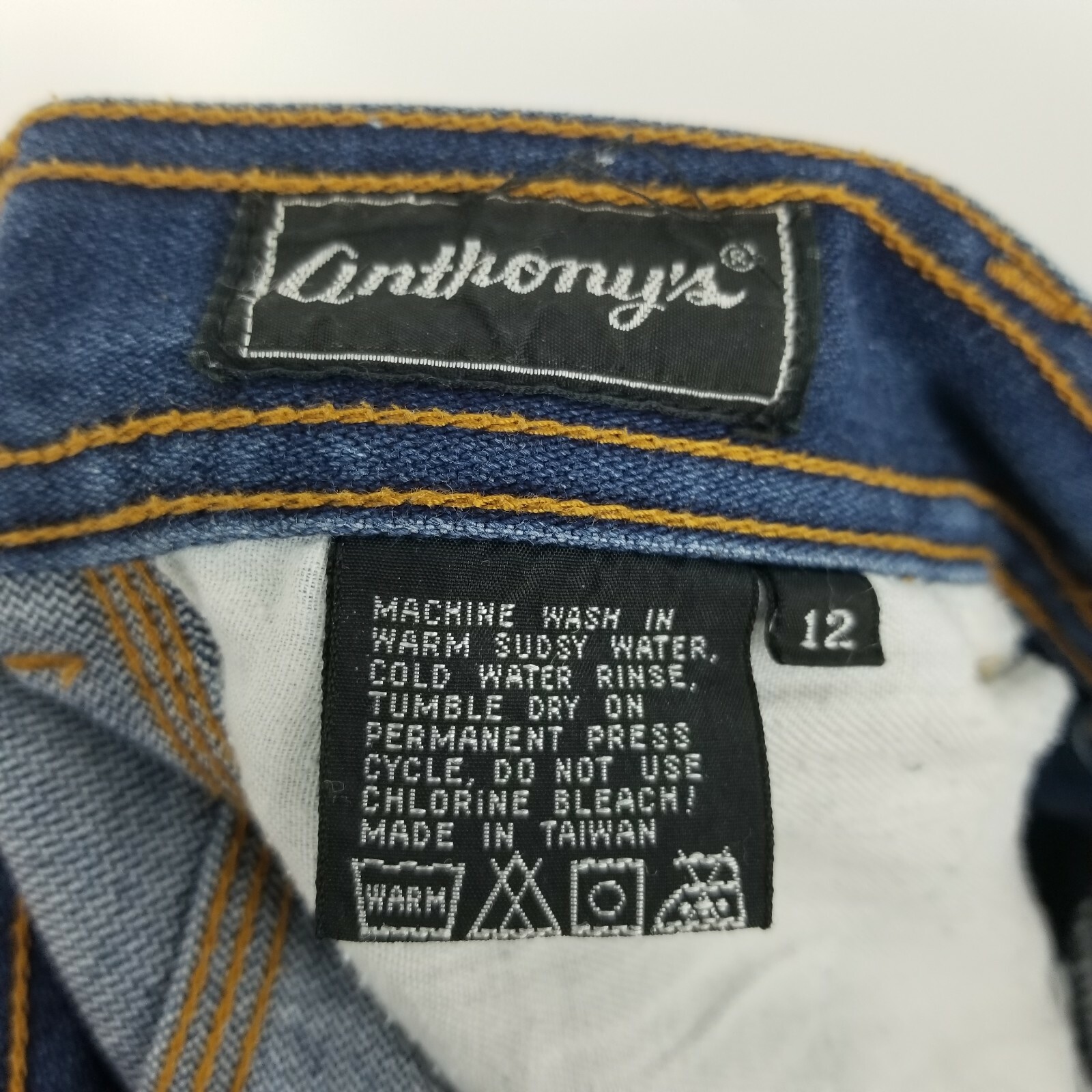 Vintage 701 Collection Womens Blue Dark Wash High Rise Denim Jeans Size 12
