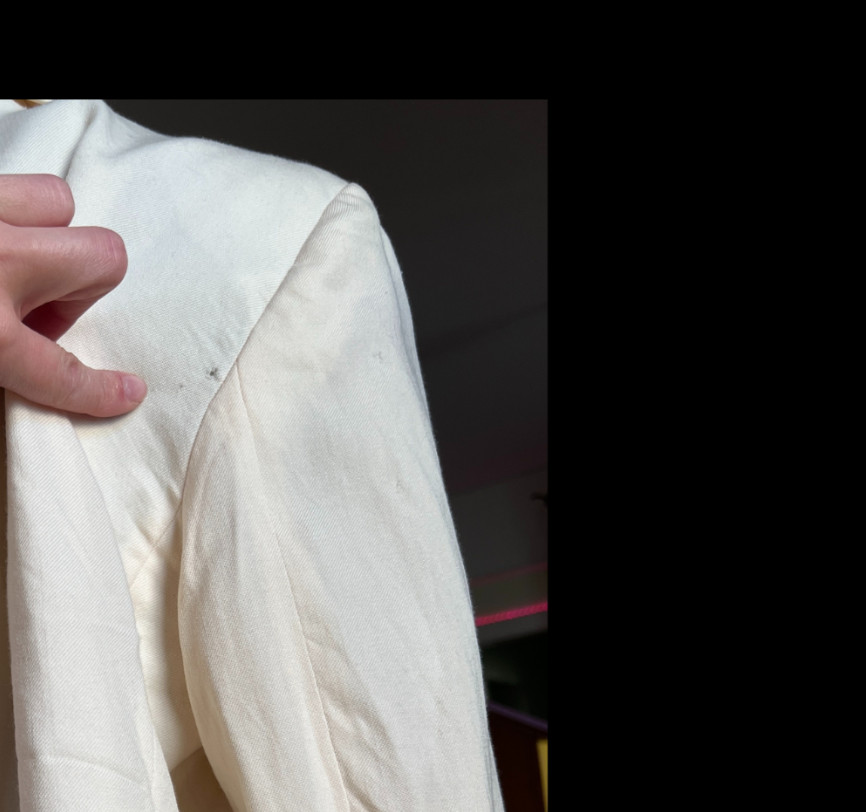 1980s Ivory White Wool Pendleton Double-Breasted Blazer 16b Old Money Preppy