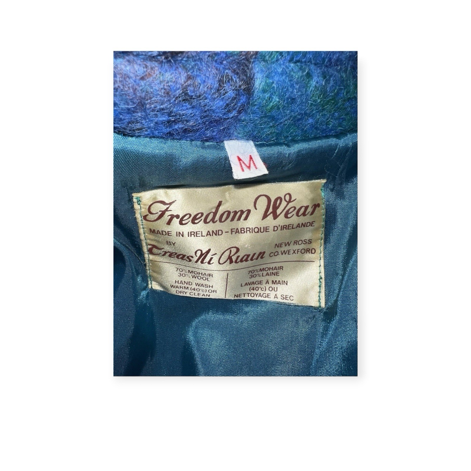 VTG WOOL MOHAIR SWEATER LINED JACKET BLAZER MOD AVANT GARDE PUFF SHAG NEW WAVE