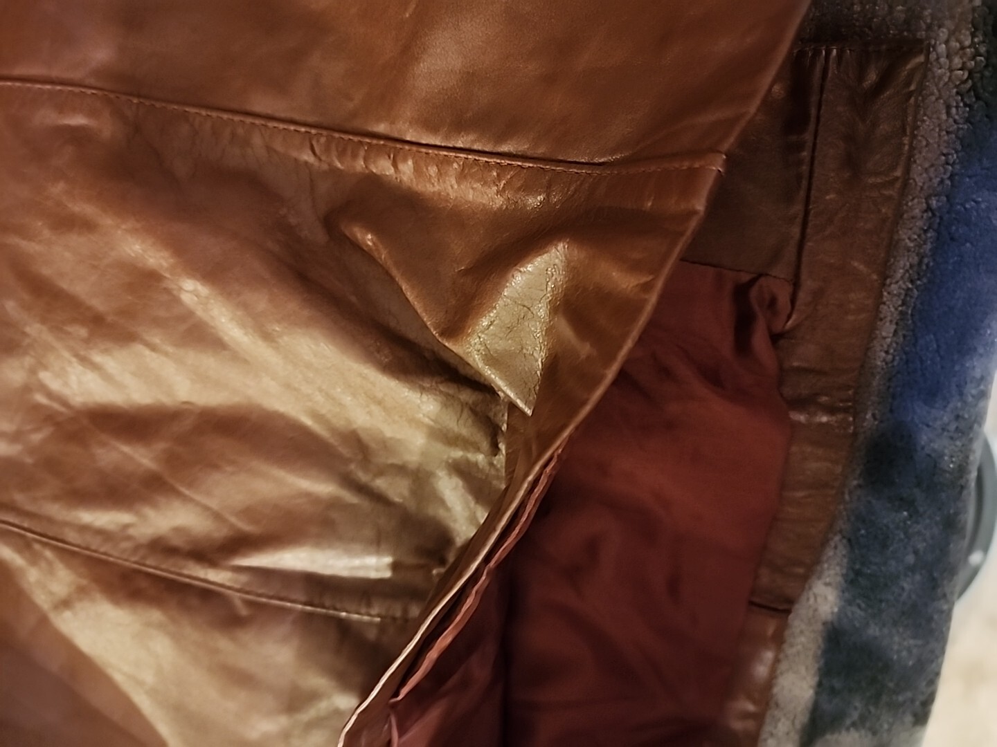 Vintage Montgomery Ward The Tannery Leather Jacket Blazer Lined 24 1/2 US M/L