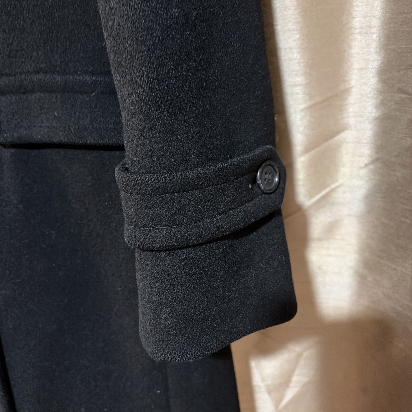 VTG Evan Picone Long 100% Wool Double Breasted Coat Women’s Medium Black (8?)