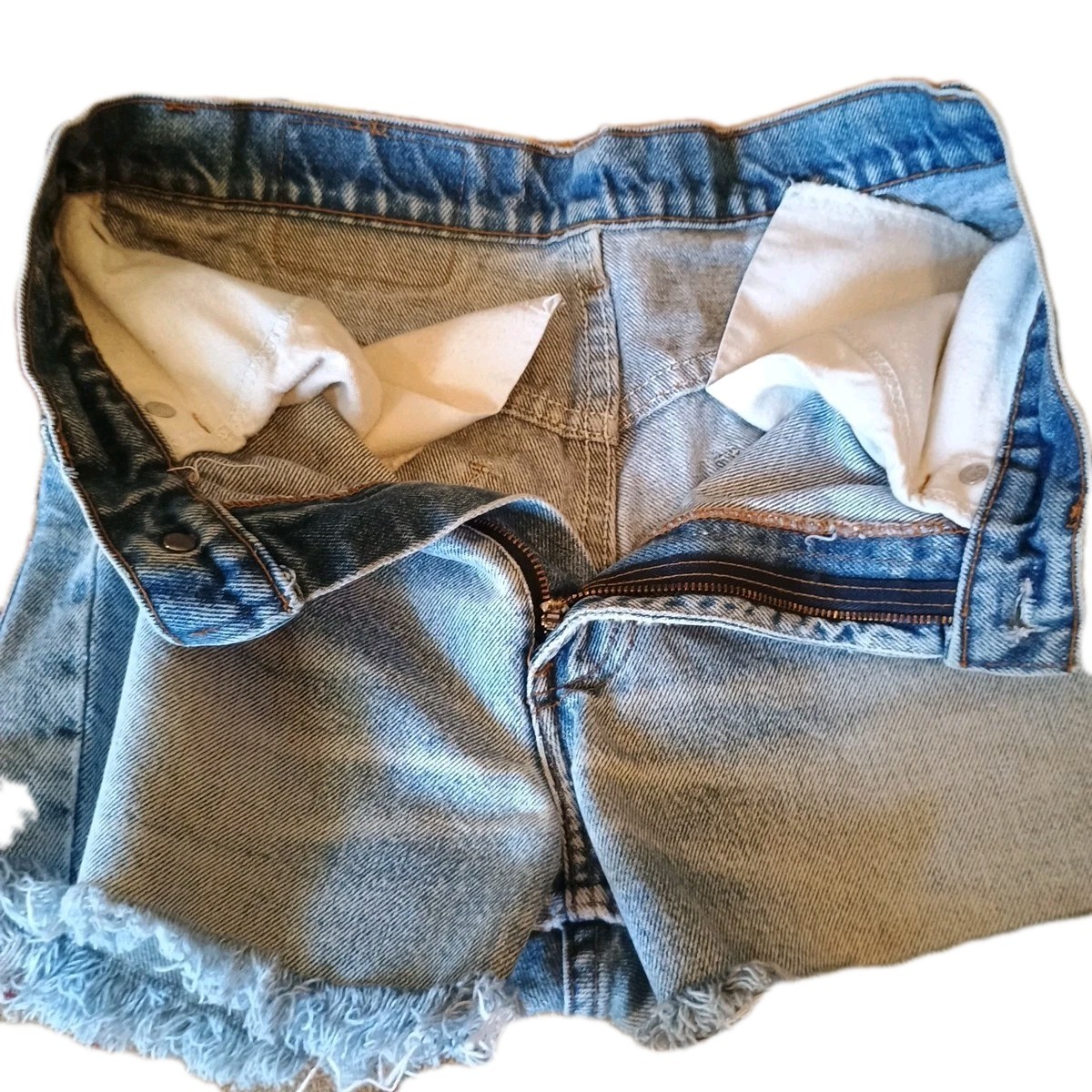 Vintage1980s Levis Cut Offs Sz28 Worn,Frayed,Short Shorts. Plus Free Cutoffs.