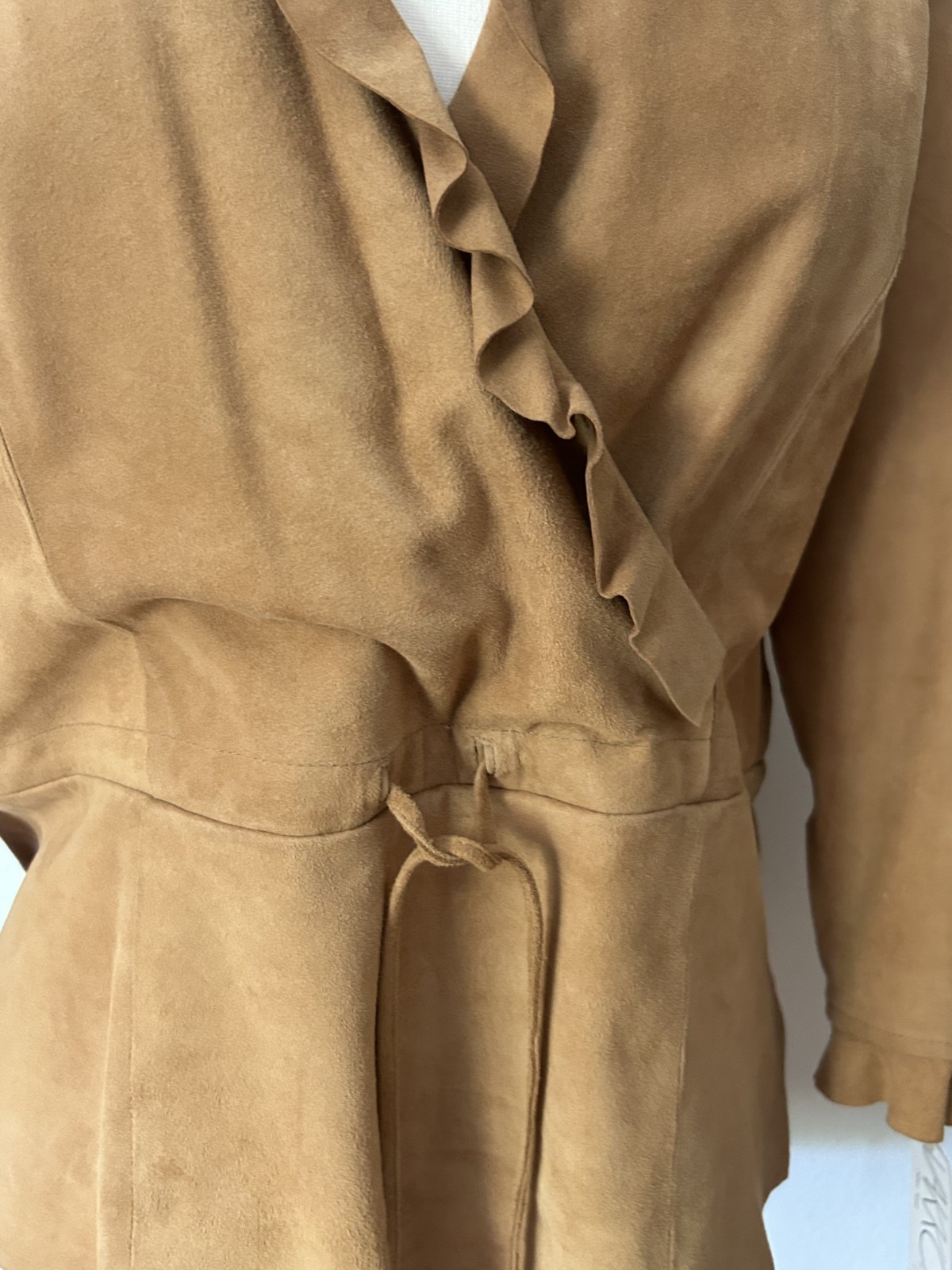 VINTAGE 1980’S VAKKO LEATHER SUEDE TOP NWT LARGE
