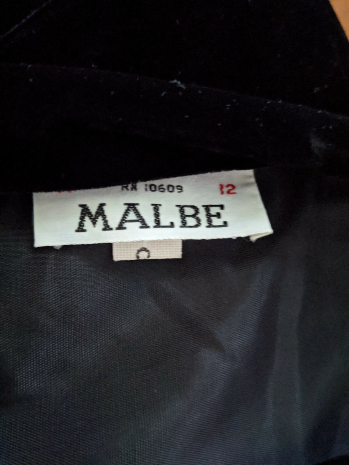 VTG Malbe 1970s Black Velvet Maxi Long Skirt Sz Small S