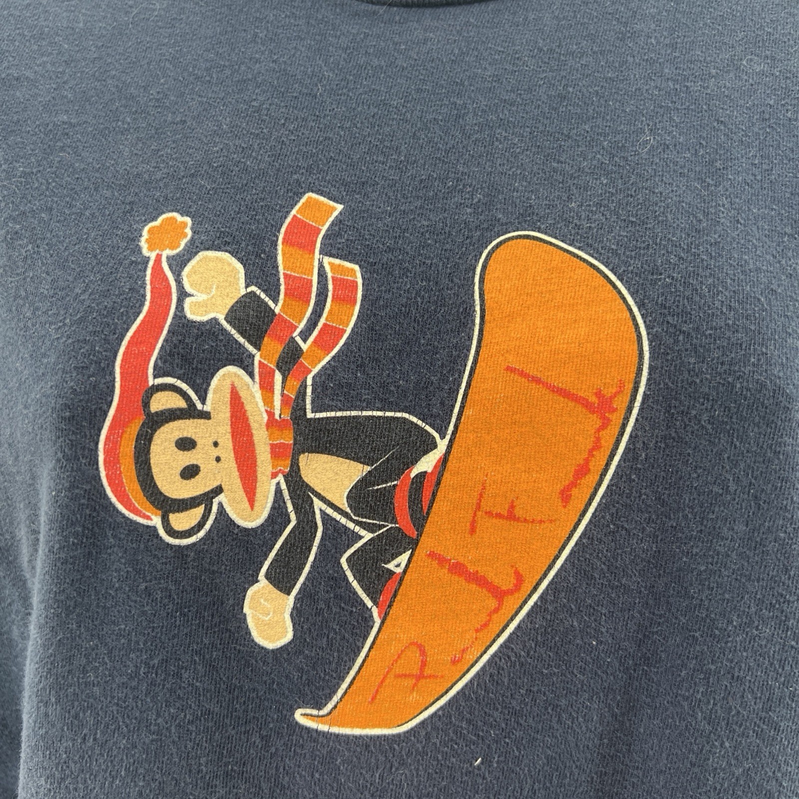 Rare Vintage Paul Frank Y2K Julius Snowboard T Shirt Women Sz L USA Made