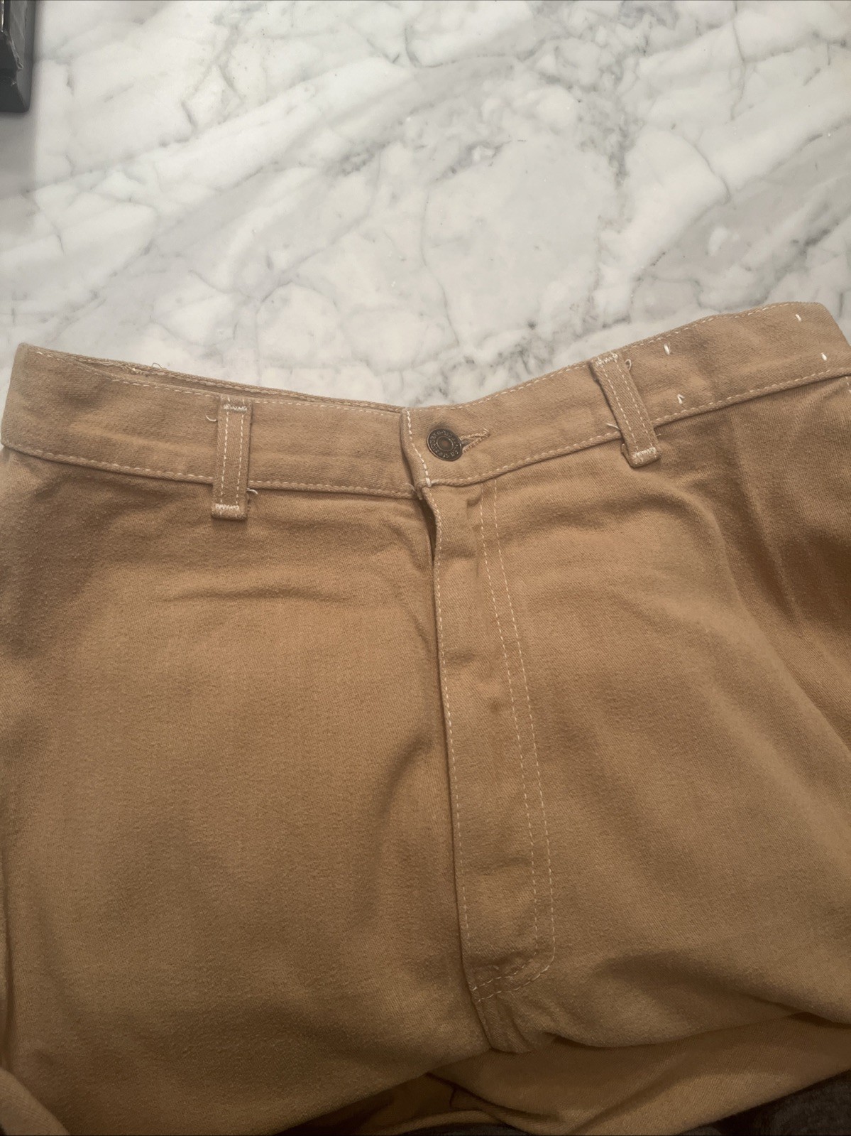 Vintage Levi’s Plowboy Tan Jeans 70s Farmers Mechanics and Miners 30×34 Workwear