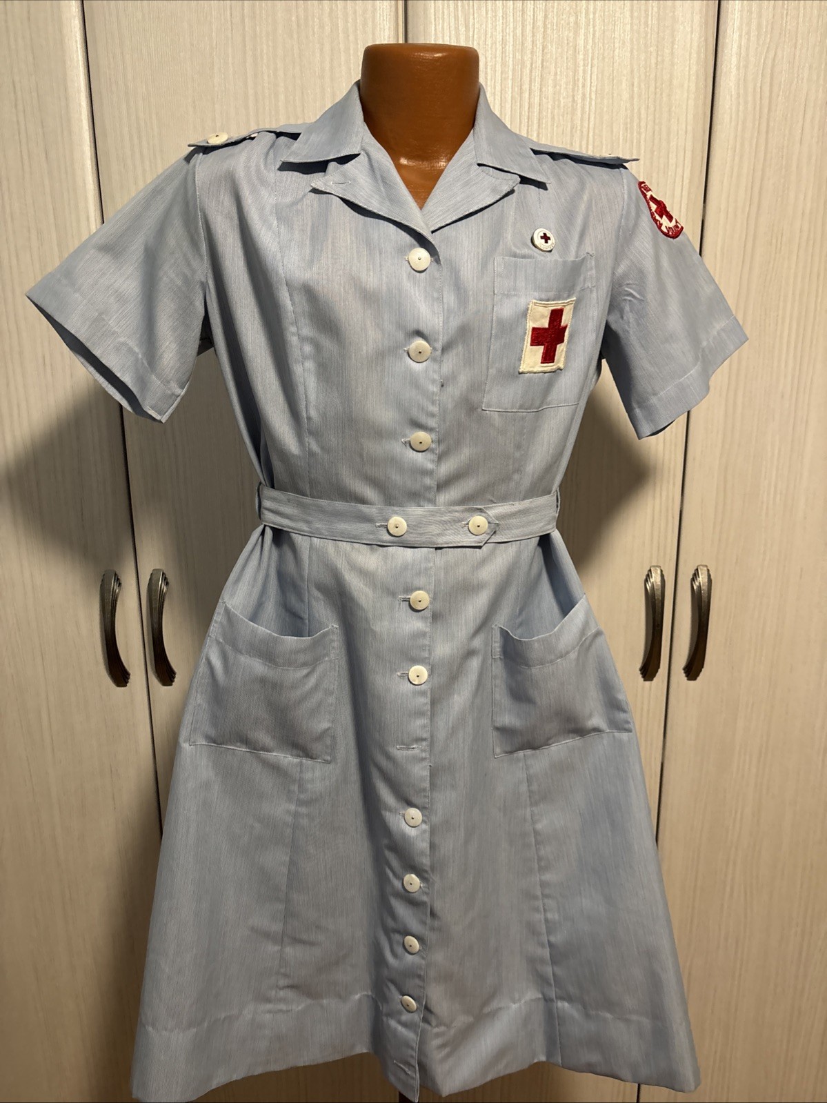 Vintage American Red Cross Dress Hoover Uniform Volunteer Military Nurse