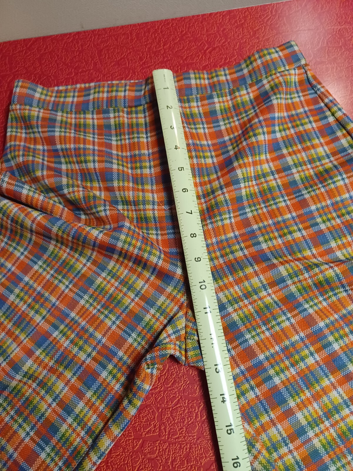 True Vintage Mid-century 1960s 1970s Funky Plaid Polyester Pants Sears MCM Mod