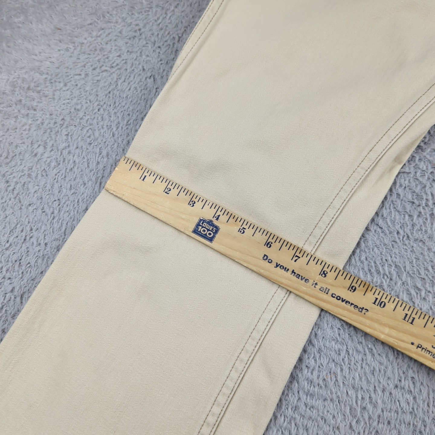 Vintage 1960s Lee Flares Pants Womens Meas 29×34 Beige Moleskin Bell Bottoms