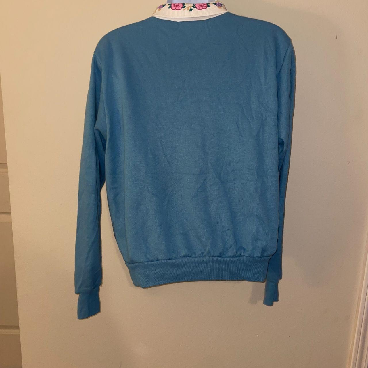 90s vintage floral long sleeve with detailed collar size s/m