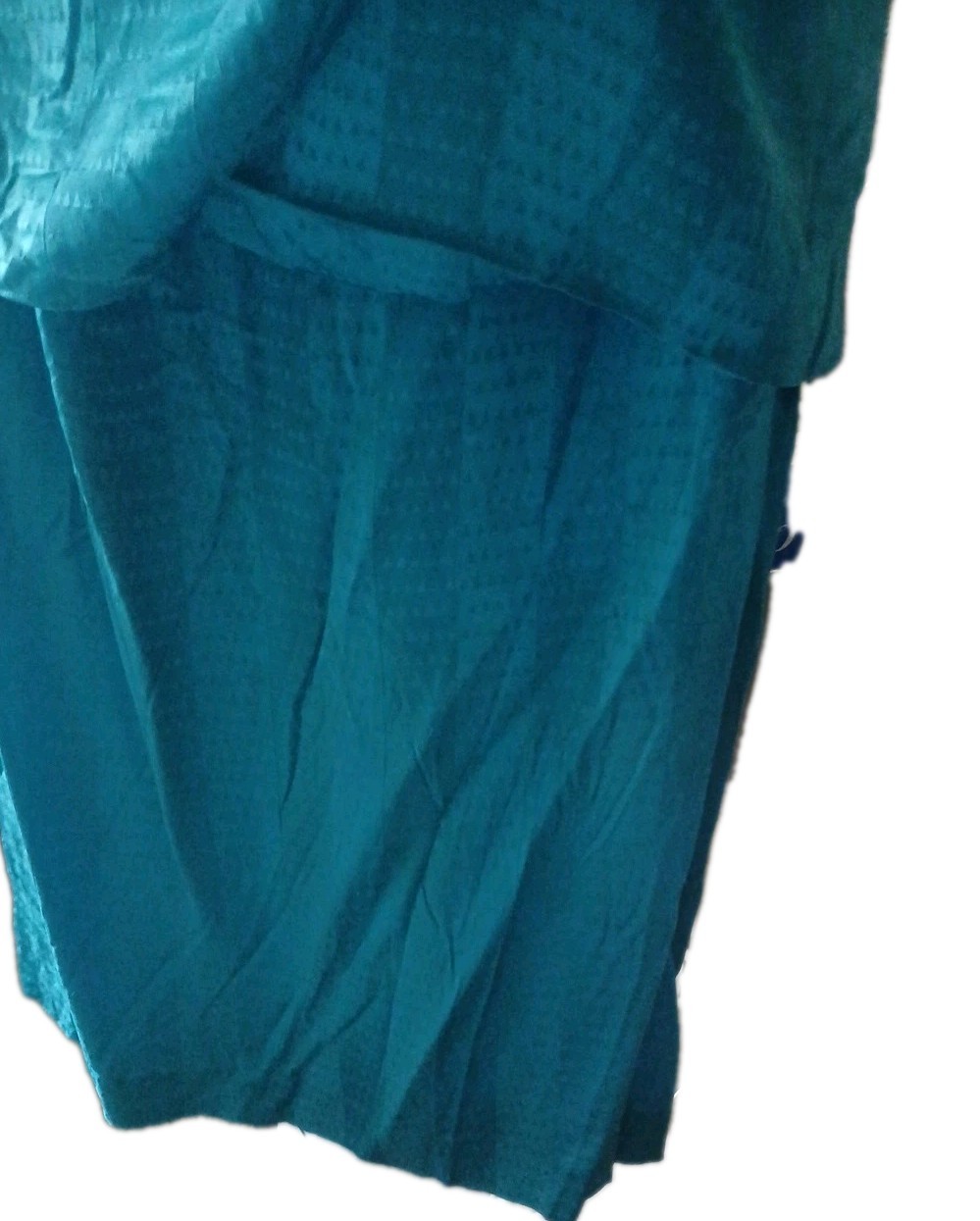 Teal Silk Blouson Dress Liz Claiborne 1980s Back Button sz 8