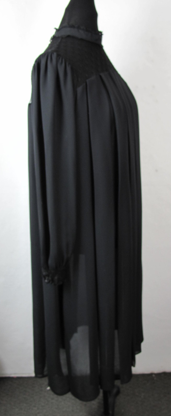 Women’s Chez California Nordstrom Vintage Dress Black Size 16 Pleated