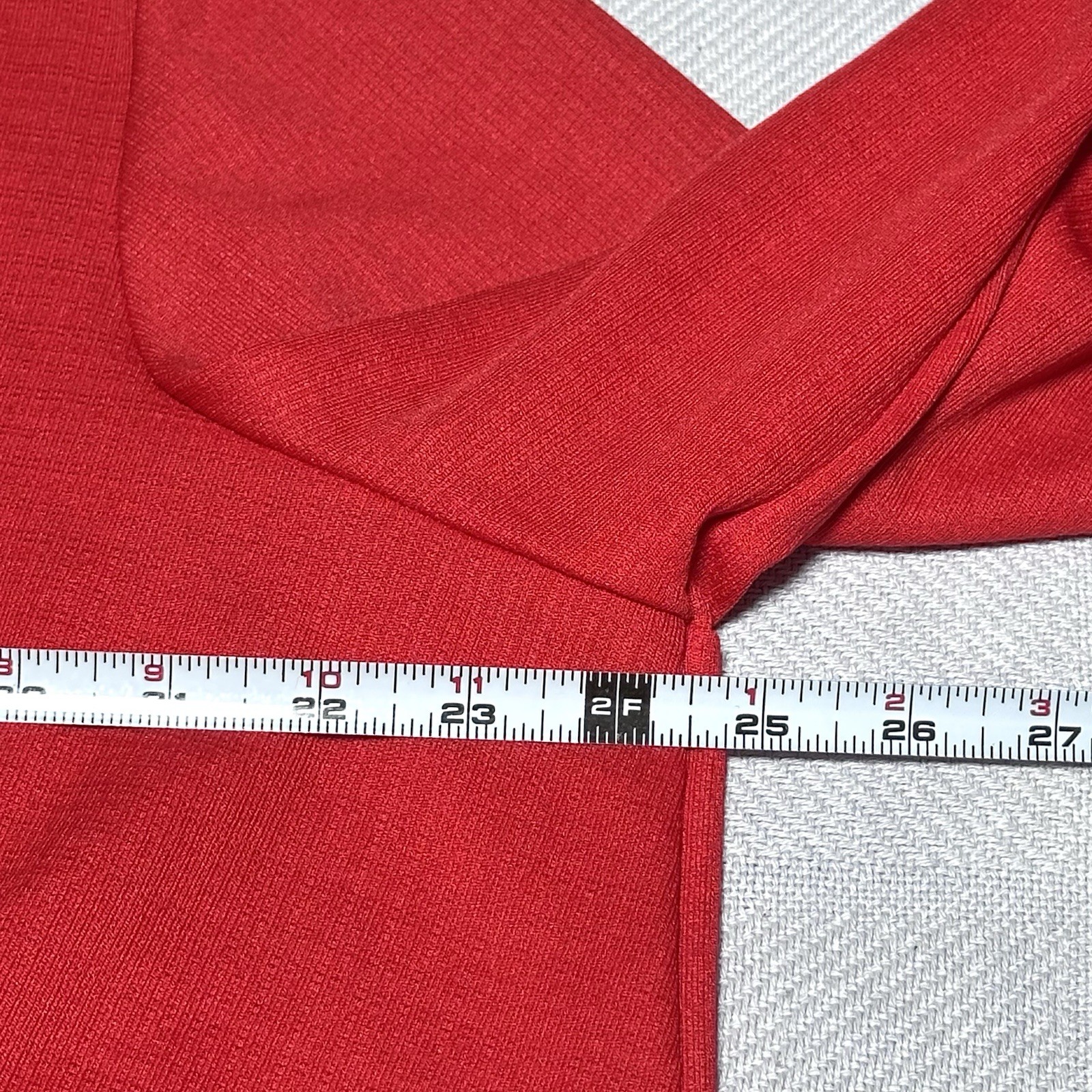 Vintage 60s 70s Sears Blazer Jacket Womens 26.5 Red Polyester Open Front