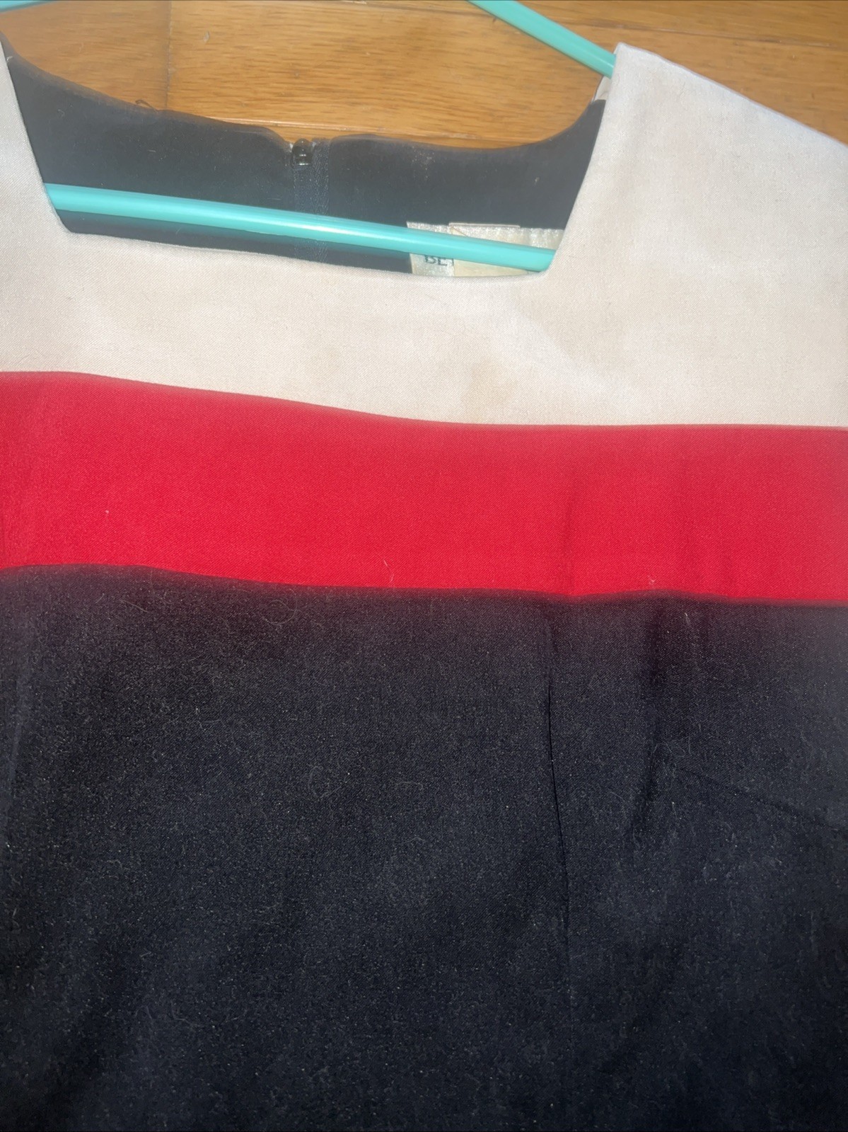 VINTAGE 90’S Betsy’s Things Short Sleeve Black/Tan/Red Dress Sz 10 Petite