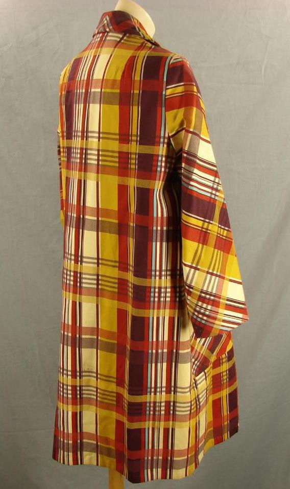 Women’s 70’s Vintage TUXSTER All Purpose rain Coat gaudy plaid Small