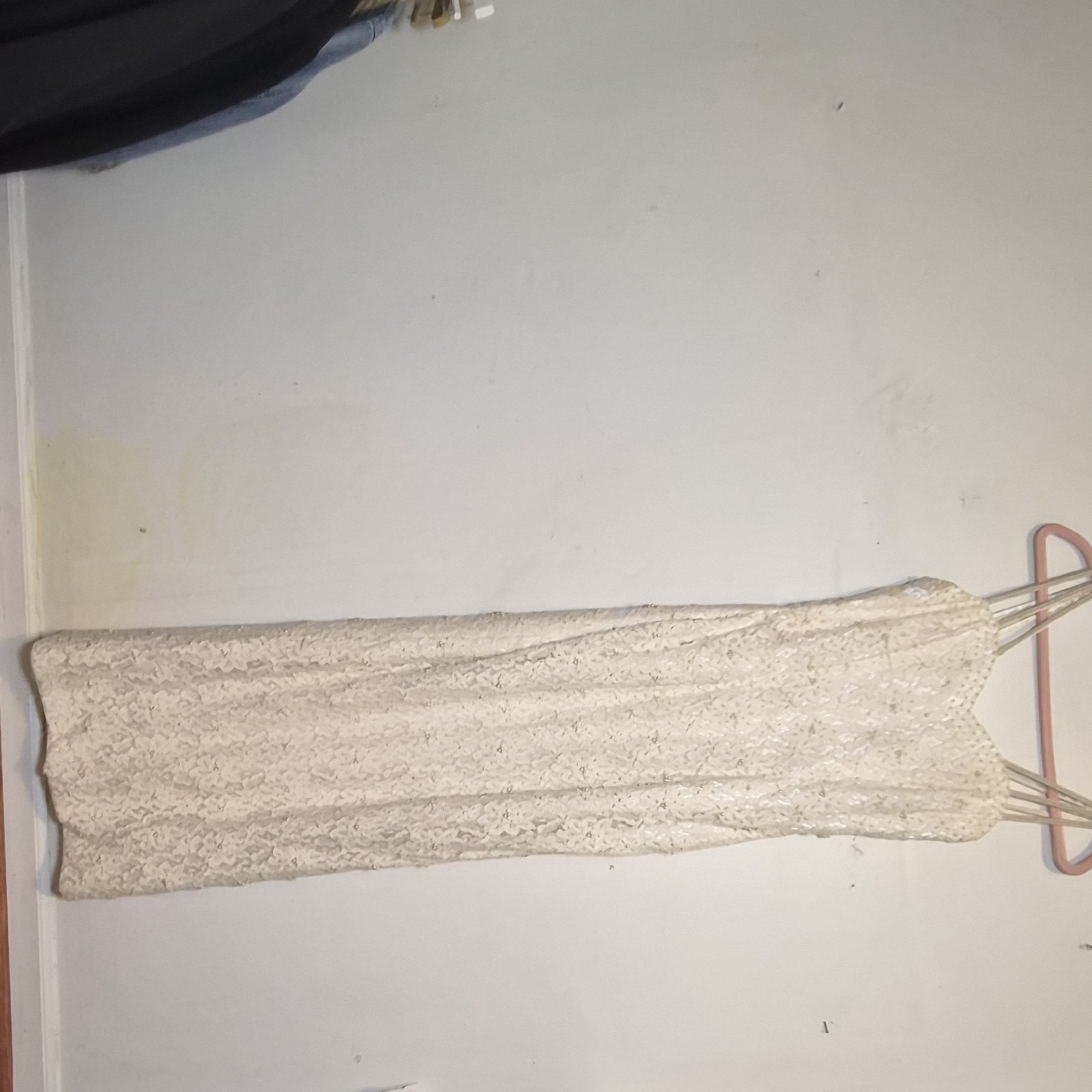 St. Tropez White Beaded Lace Vintage Dress Size 6 Davids Bridal