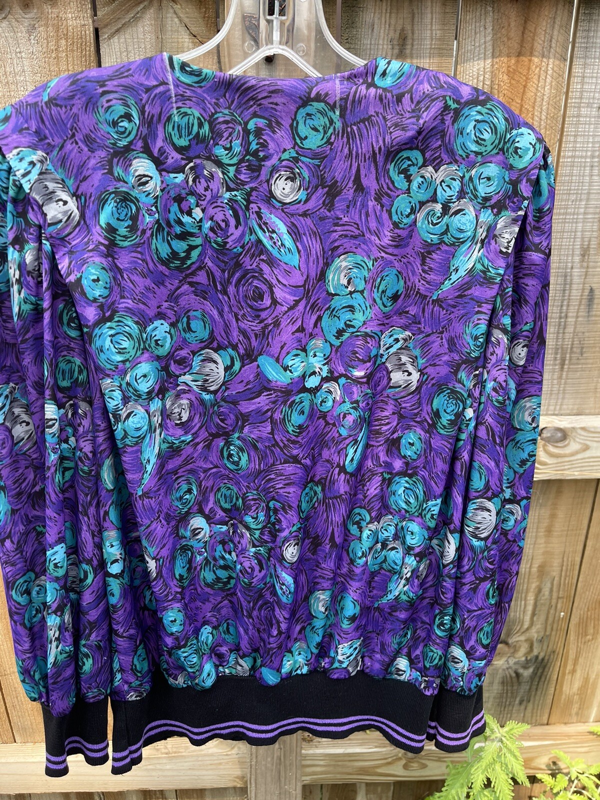 Vintage 80’s Grandmacore Blouse Floral Gold Buttons M