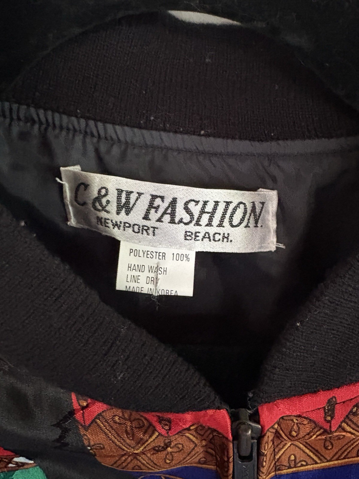 Vintage 80 90 Hot Air Balloon Jacket Coat Newport Beach Colorful Jazzy Artsy EUC