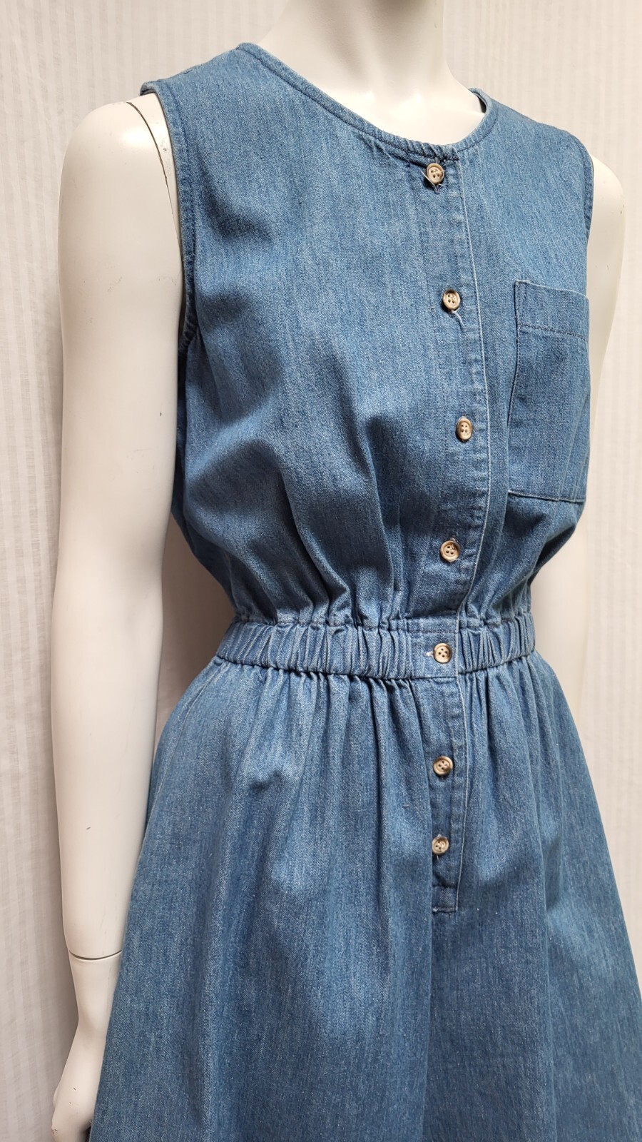 Vintage THE TOG SHOP Denim Sleeveless Romper / Playsuit – Size M – EUC