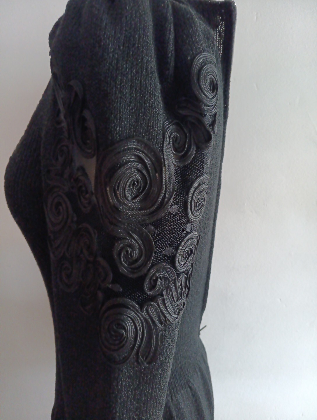 Pat Sandler For Wellmore Dress Saks Fifth Ave Black Zip Sz 4 Women’s Gorgeous