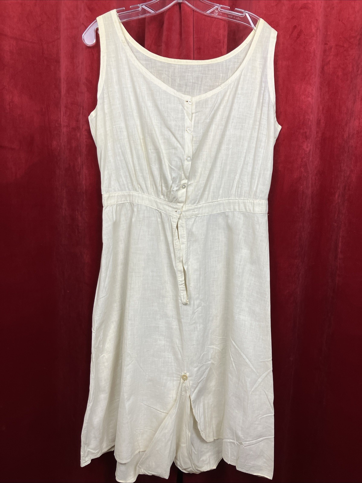 XL 1x Vintage 1910 20s Union Suit Cotton Womans