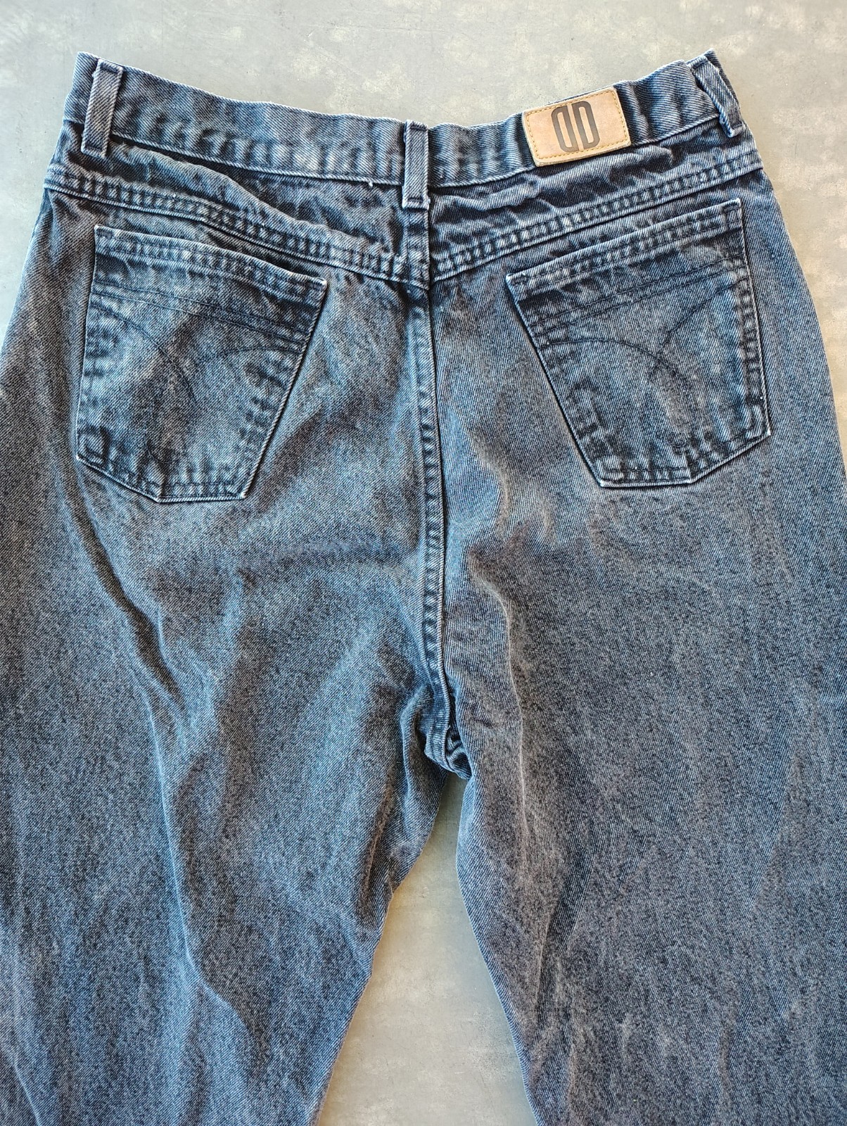 Vintage 1980s Acid Wash Jeans Dillards Drygoods Size 16 Tall Black