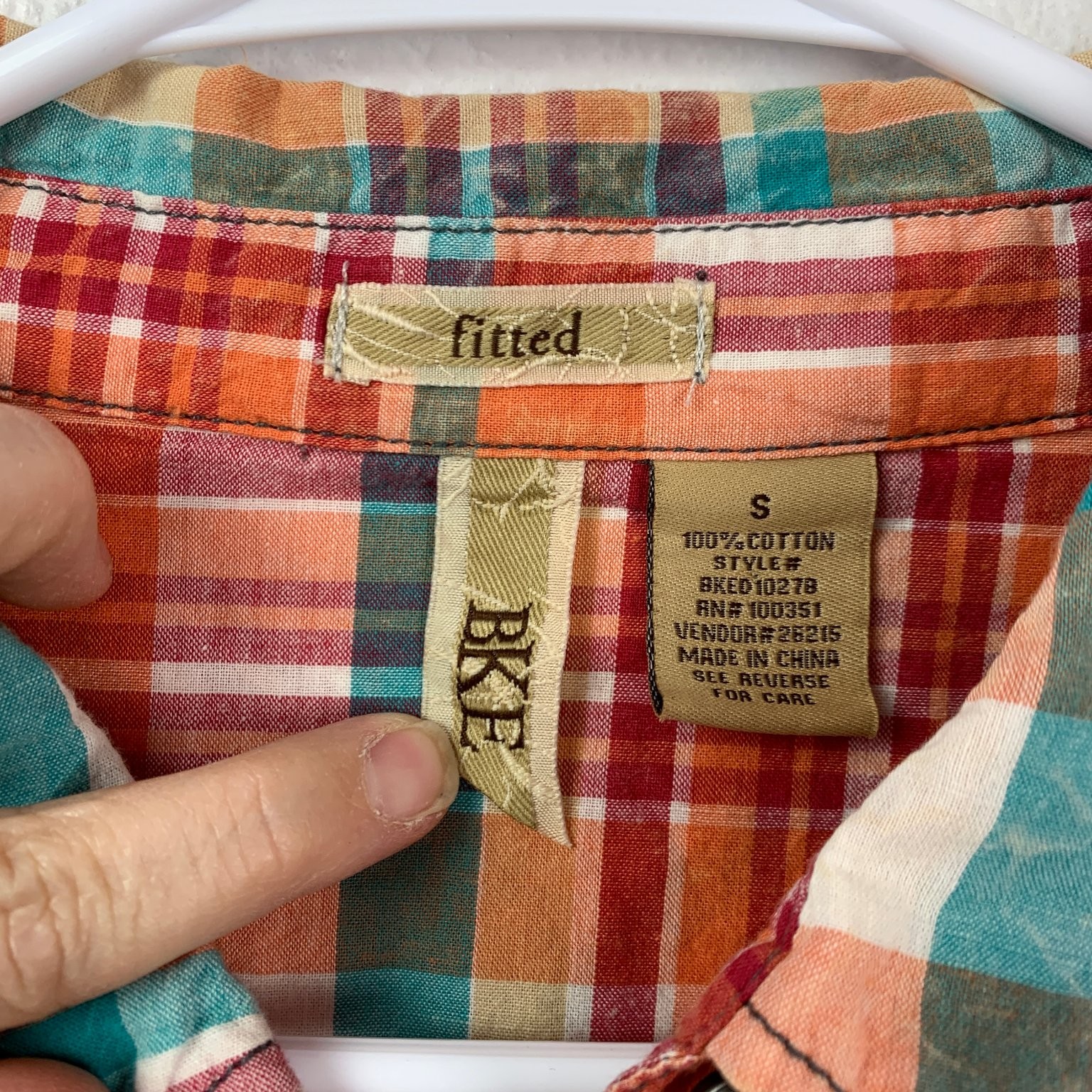 Y2K BKE Fitted Plaid Western Shirt Women’s S Button Up Twilightcore