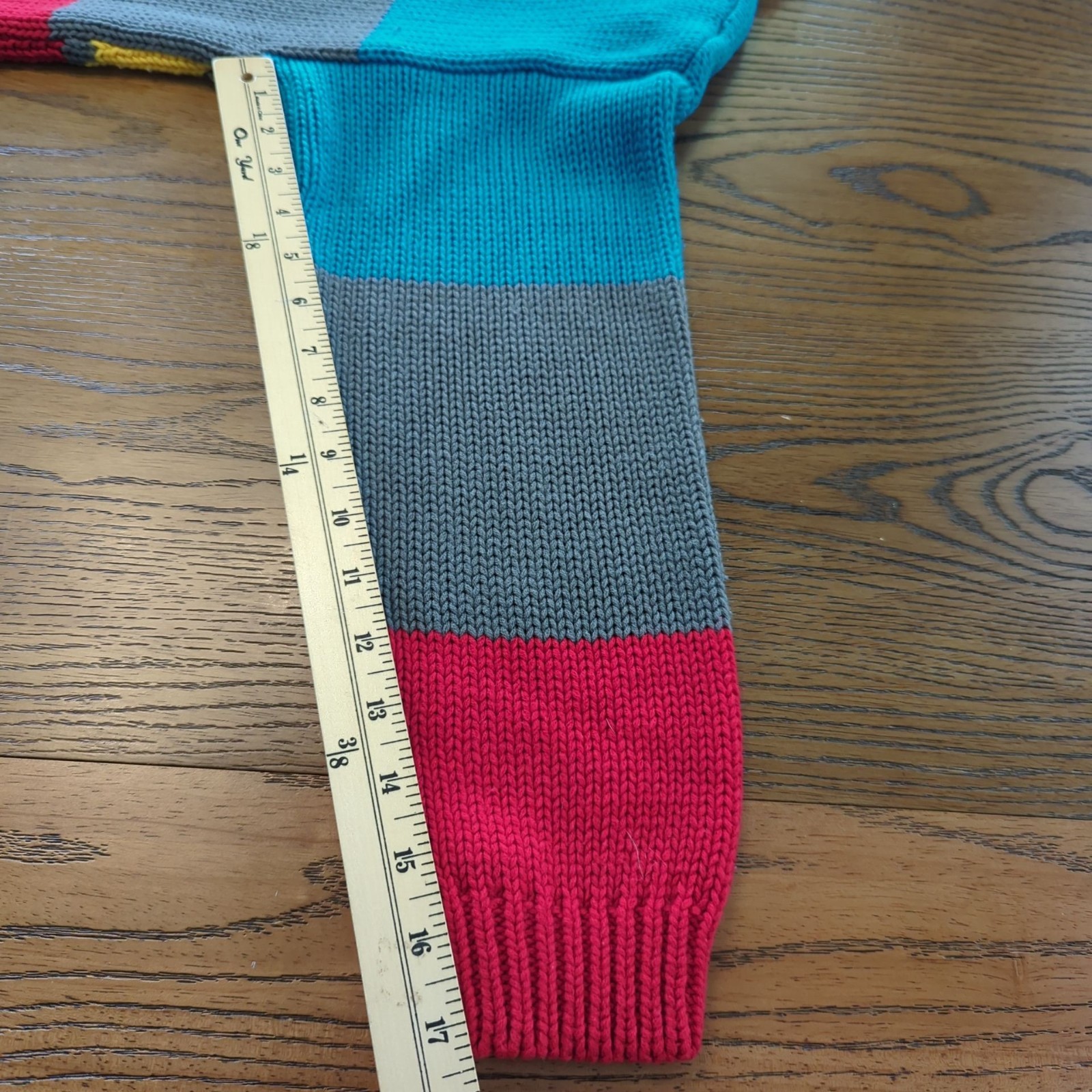 Vintage Gitano Knits Colorful Argyle Sweater size L Cheer Team with Collar 90’s