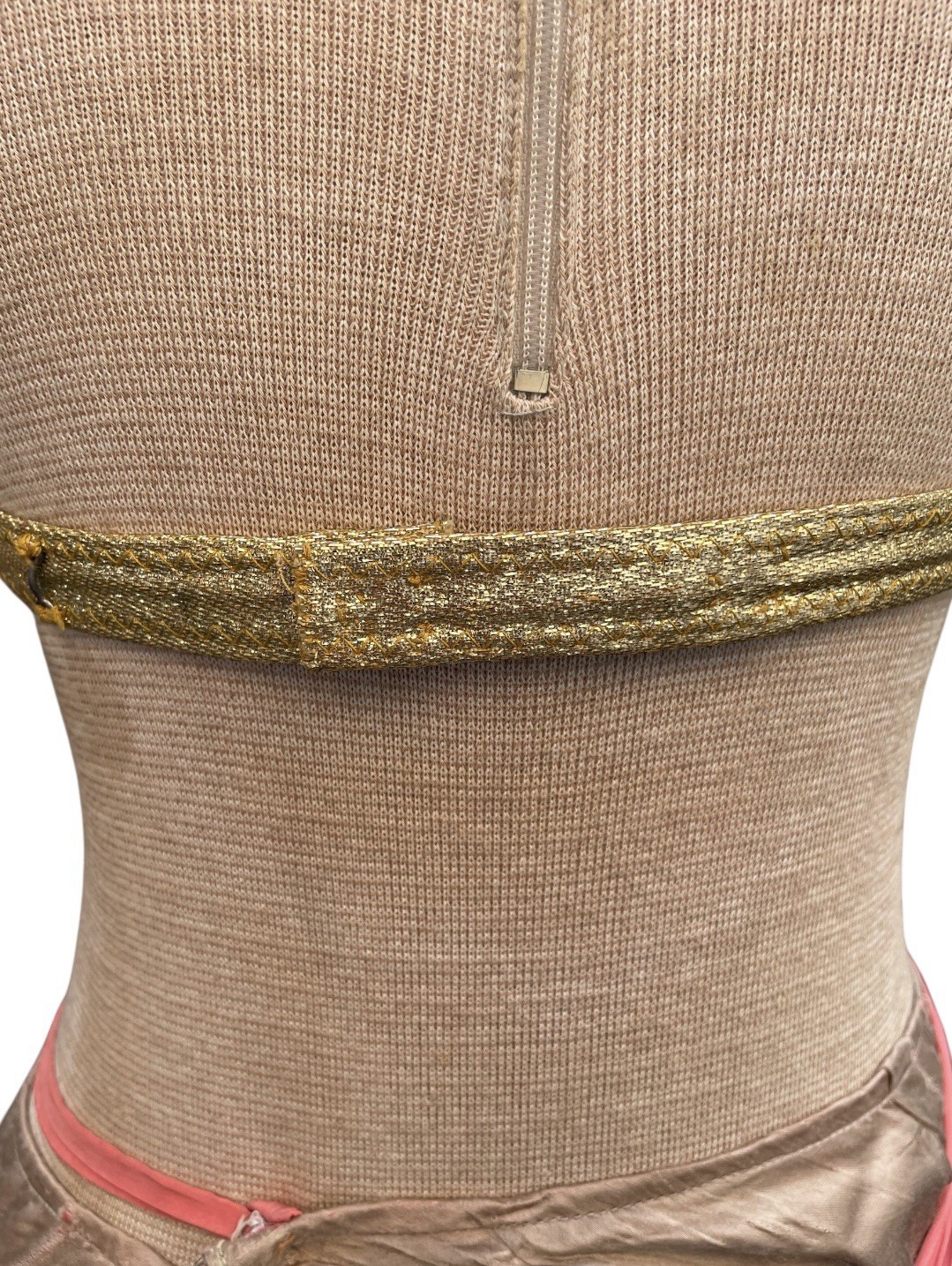 1950s Gold Lame Burlesque / Belly Dancer Coin Bra Size 34~36