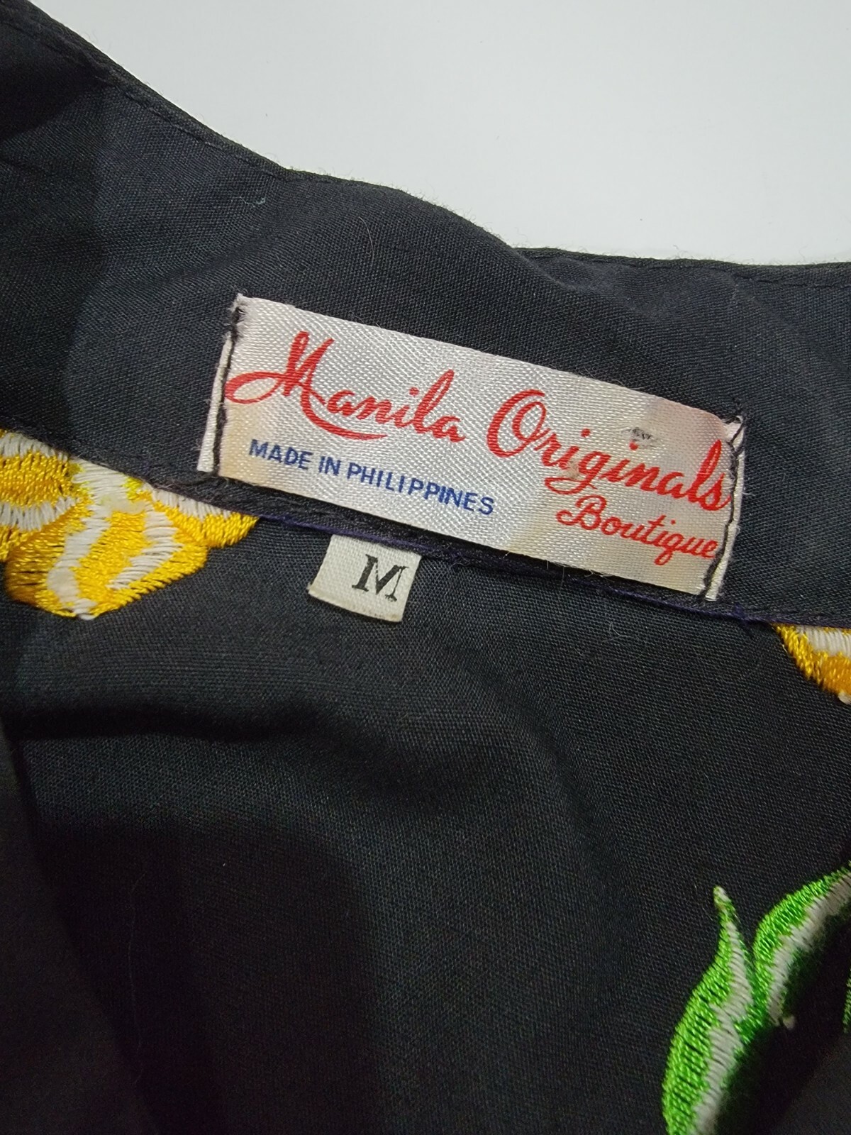 Vintage Colorful Heavy Embroidered Floral Button Blouse Top Jacket Art to Wear M