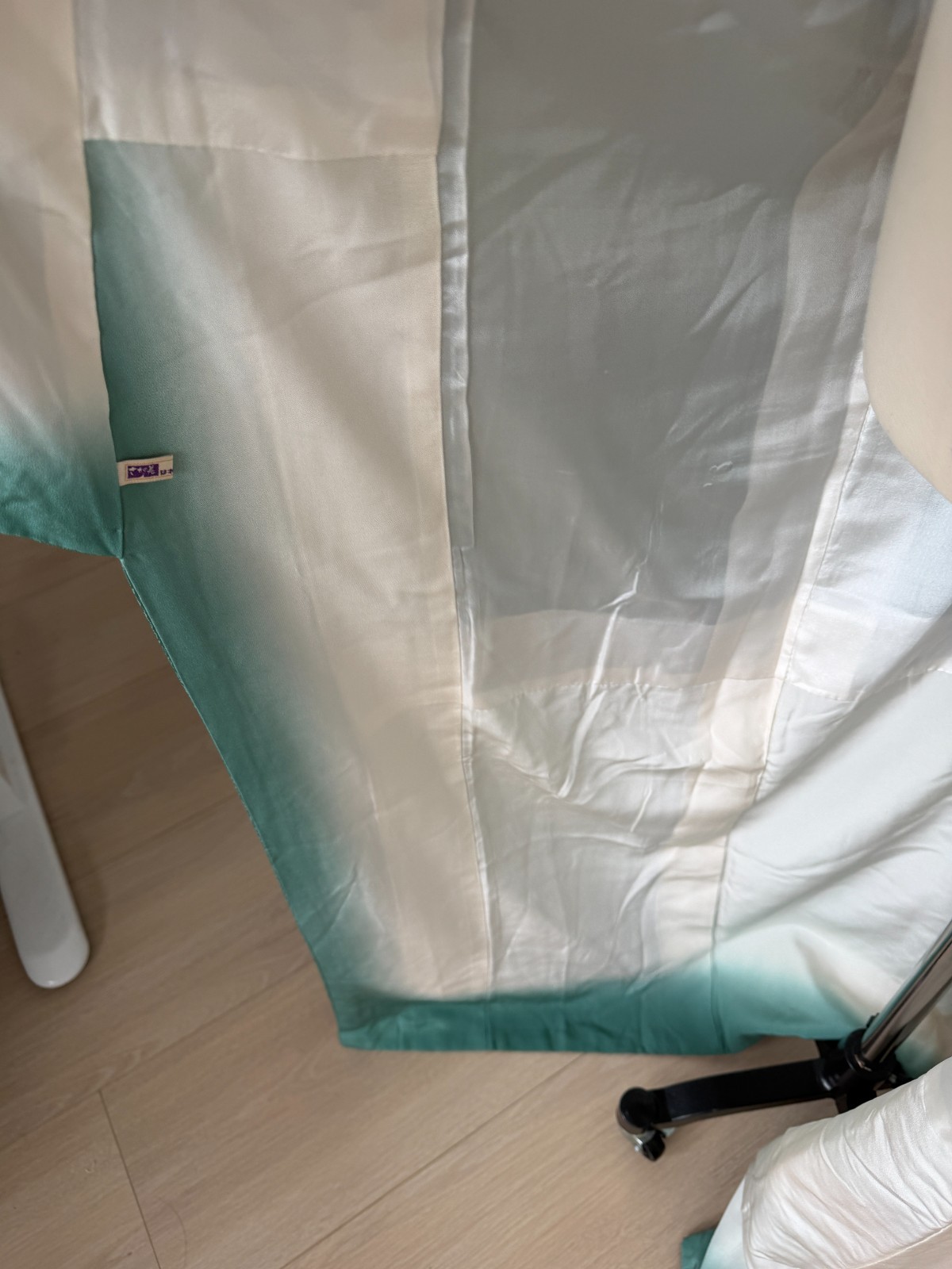 Vintage Japanese Kimono | Green Wave さが美 (Sagami) brand embroidery | 100% silk