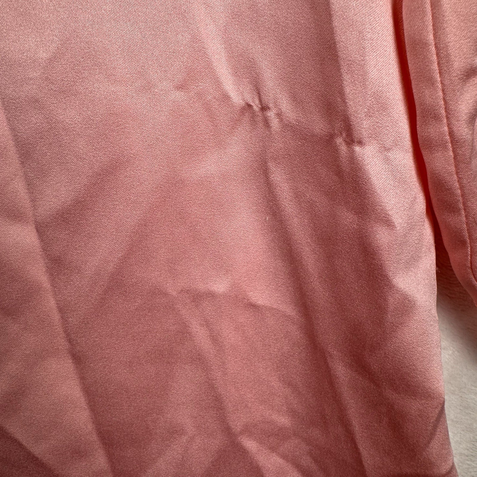 Vintage Jodie Arden Pink Satin Lace Sleep Shirt Nightgown L Loungewear