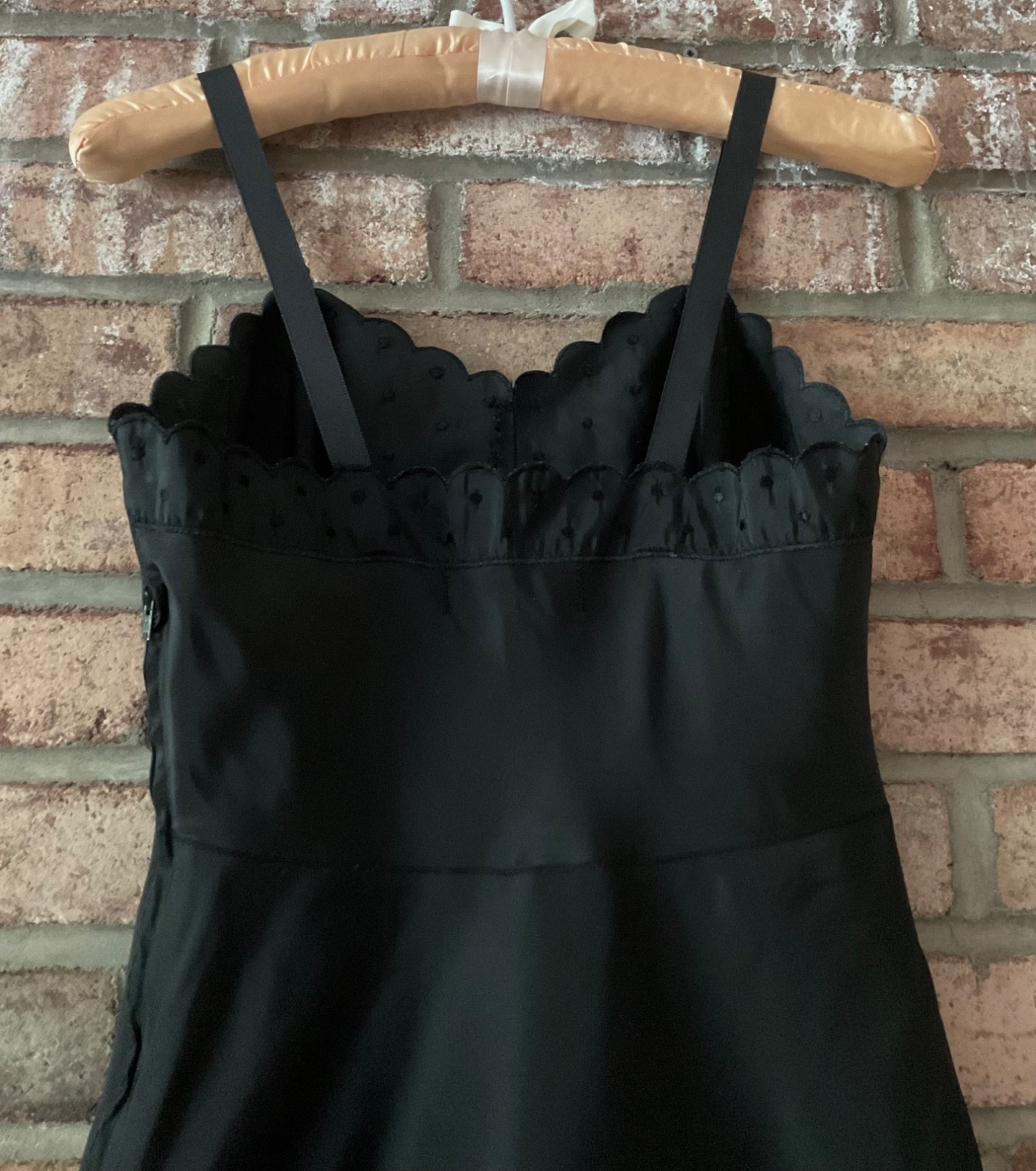 VTG BARBIZON TAFFETA BLEND 'TAFREDDA’ 'CANDIE’ SZ 9 BLACK FULL SLIP MINT UNWORN