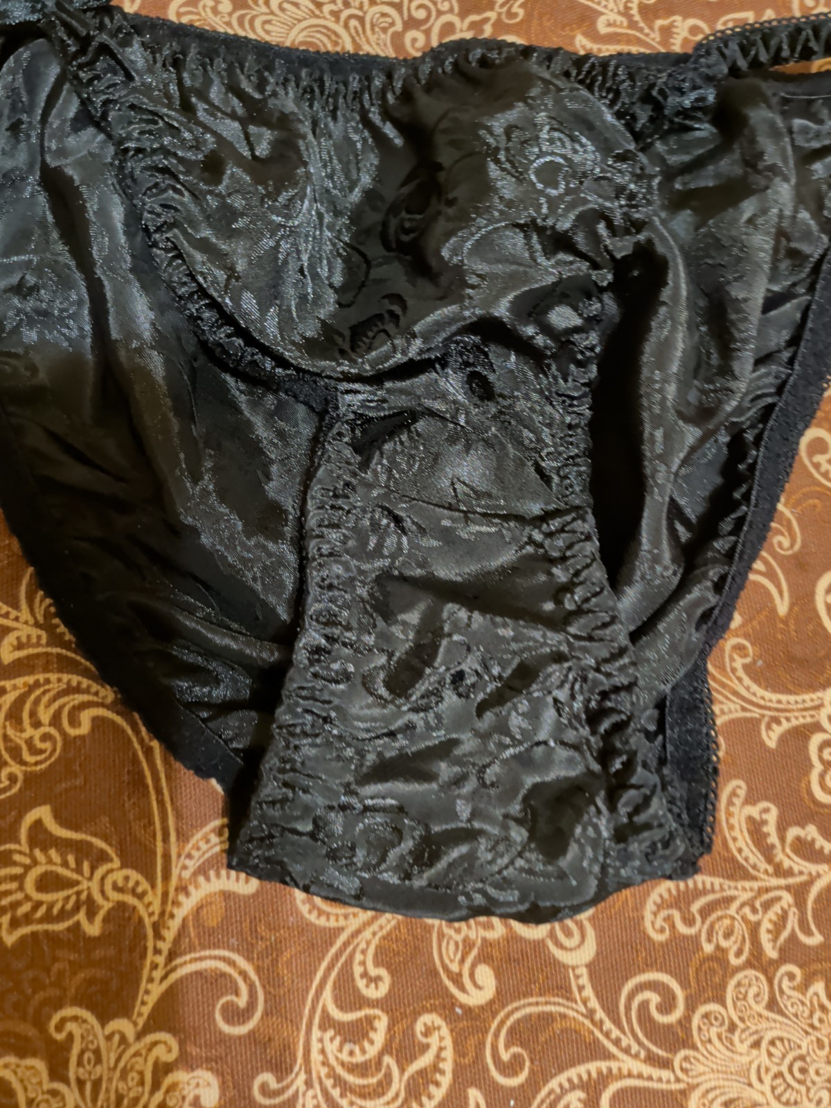 Vintage Satin String Bikini Panties Size M/6