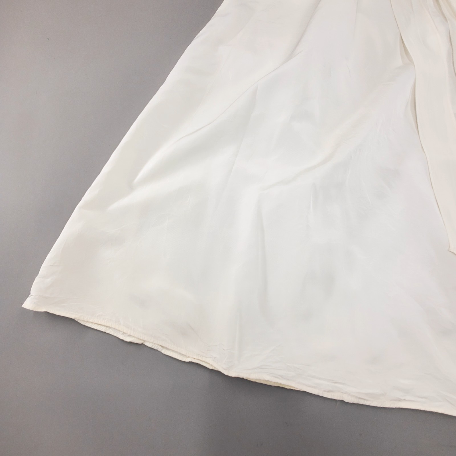 Vintage 1950s ILGWU Union Made Strappy White Wedding Dress Lace Empire Bodice XS