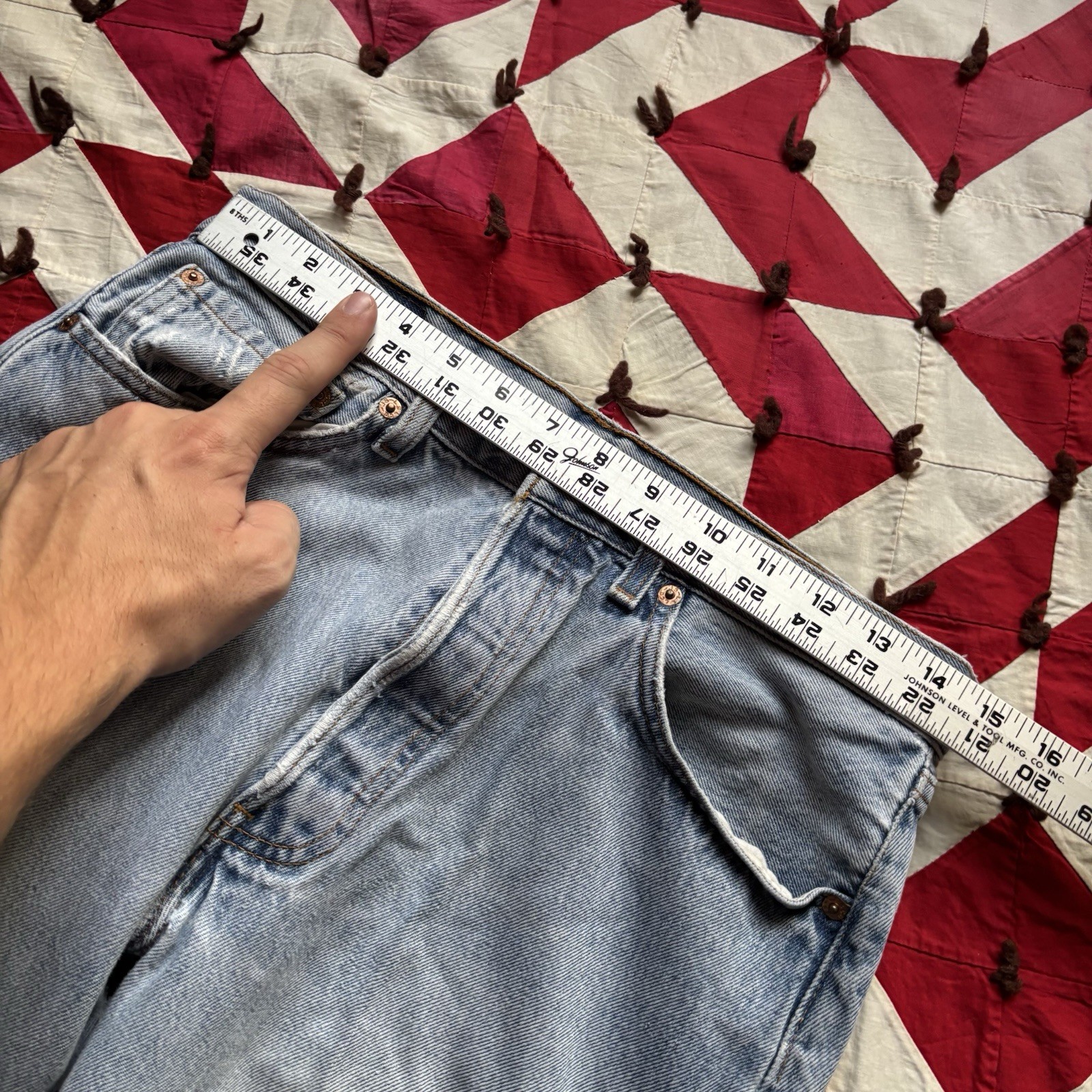 Vintage Levi’s 501 Women’s Denim Distressed As Is Worn Flaws 90s
