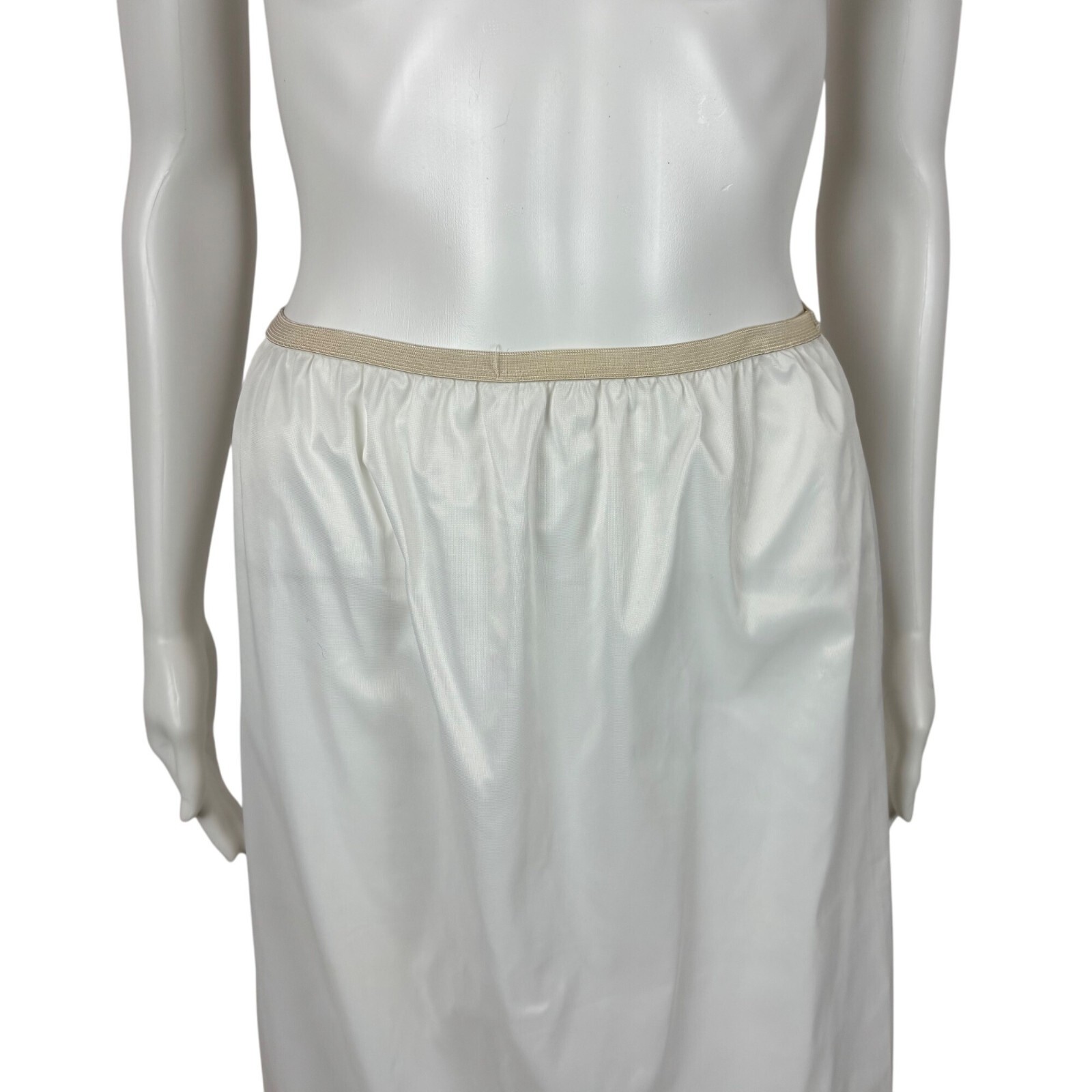 Vintage Half Slip Women’s Small White Lingerie Skirt Lace Side Slit Monsanto