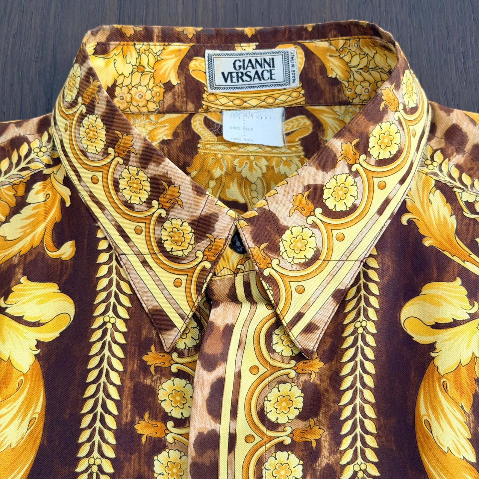 GIANNI VERSACE silk shirt Wild Baroque print from S/S 1992