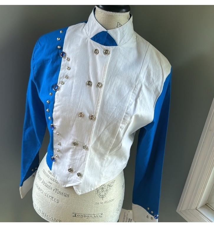 Vintage 1849 Authentic Ranchwear Color Block Embellished Rodeo Shirt Size M
