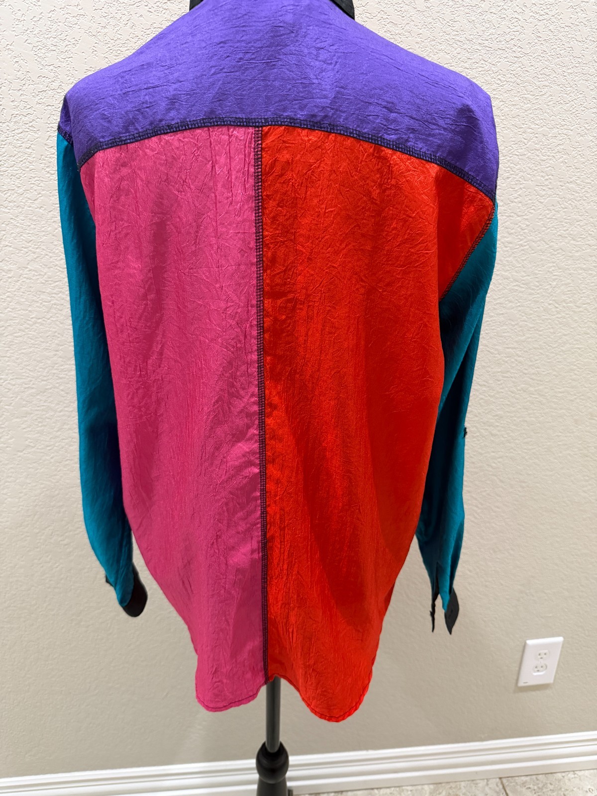 Laura and Jayne Vintage 1990’s colorblock long sleeve blouse size medium casual