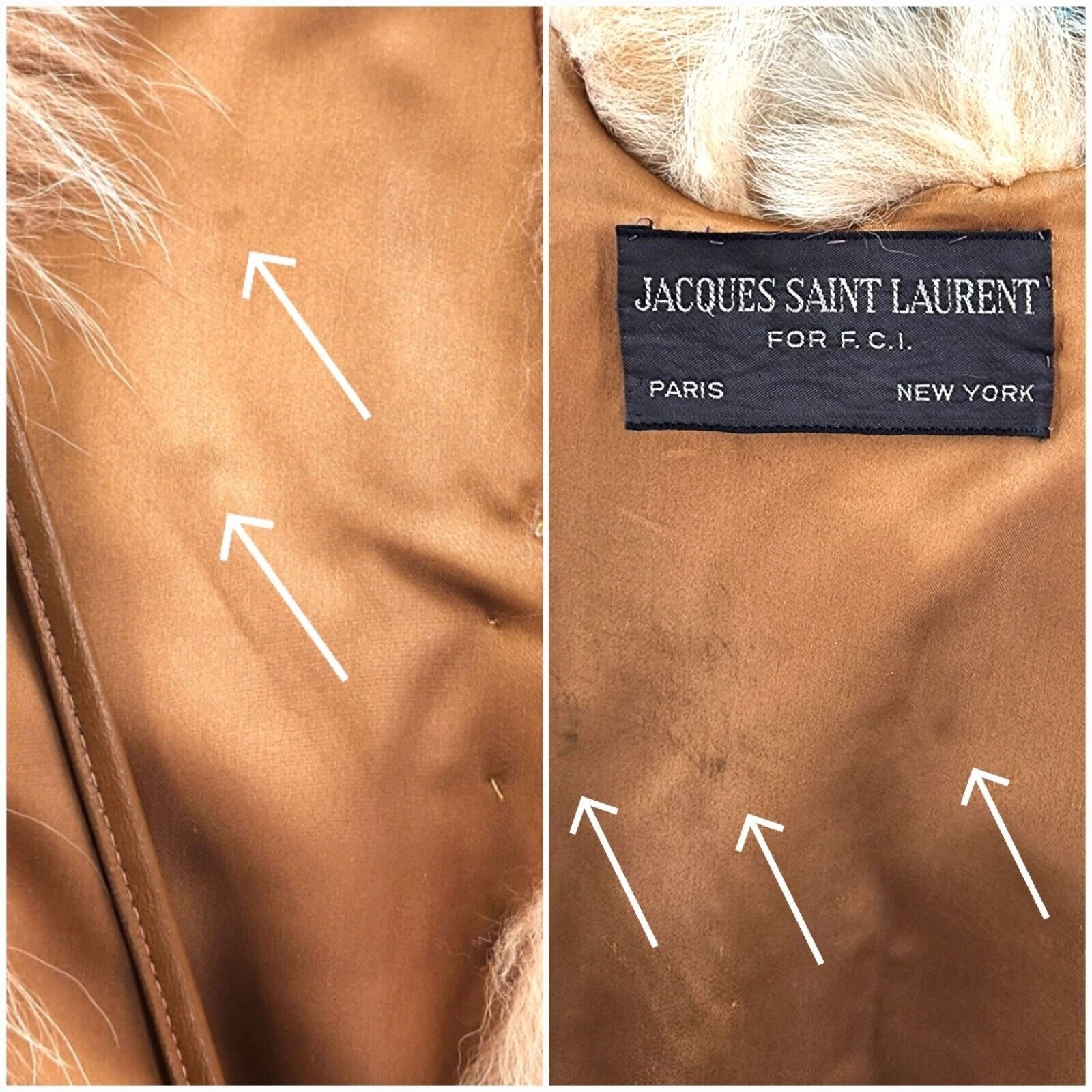 Jacques Saint Laurent Honey Blonde Fox Tail Vest 1980s Paris New York Vintage