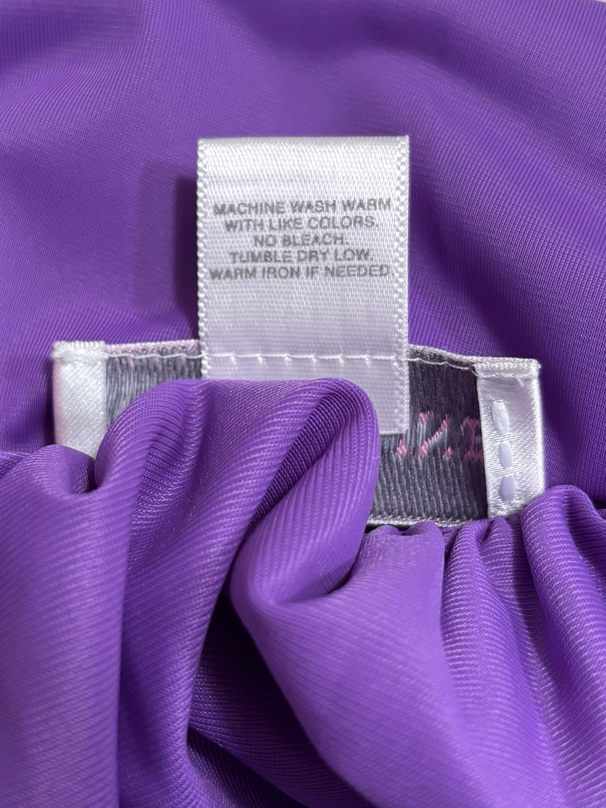 Shadowline Womens Size Medium Long Sleeve Nightgown Purple Nylon Silky NWT