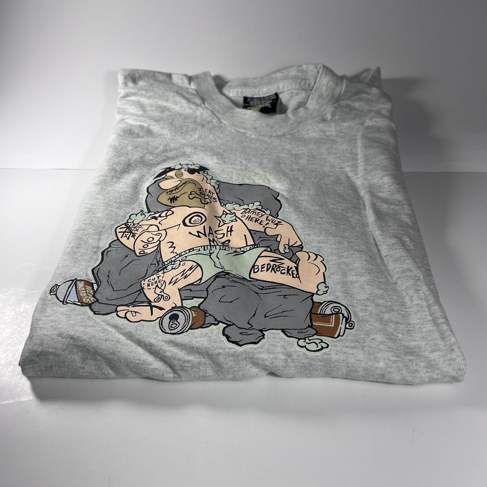 Vintage Fred Flintstone long sleeve Graphic T shirt Unisex XL Retro Space Jam US