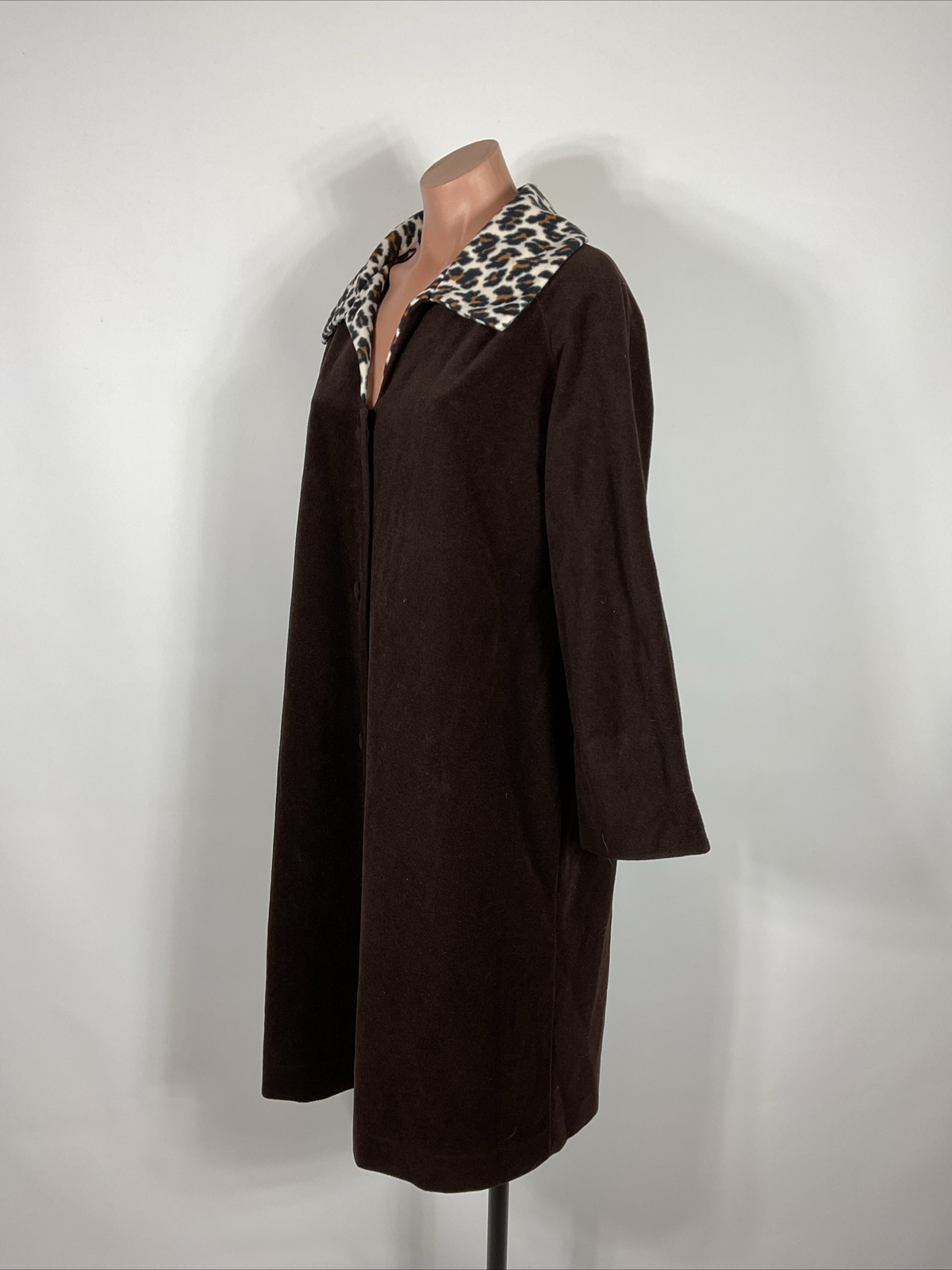 VTG 60s VANITY FAIR Leopard animal print leopard HOSTESS House Coat ROBE sz M