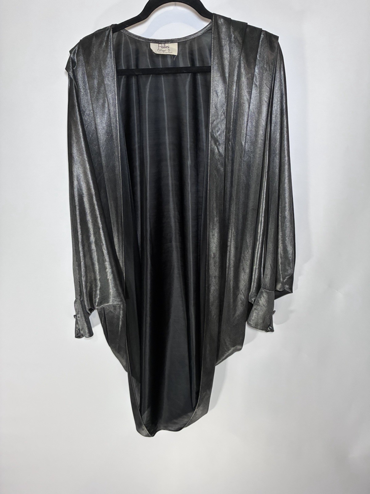 Vintage 80s Silver Batwing Size 15 /16 Top