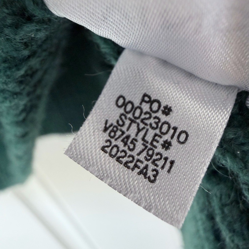 VINCE EASY JOHNNY COLLAR SWEATER MALACHITE green size XL wool cashmere v-neck